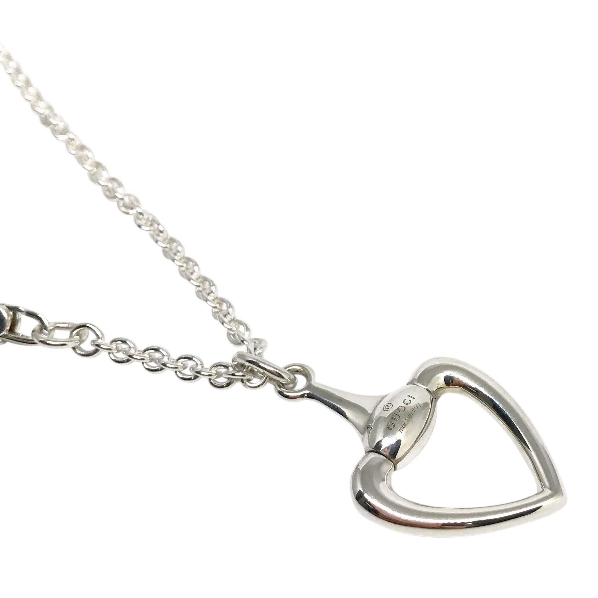 Gucci Horsebit Heart Pendant Necklace