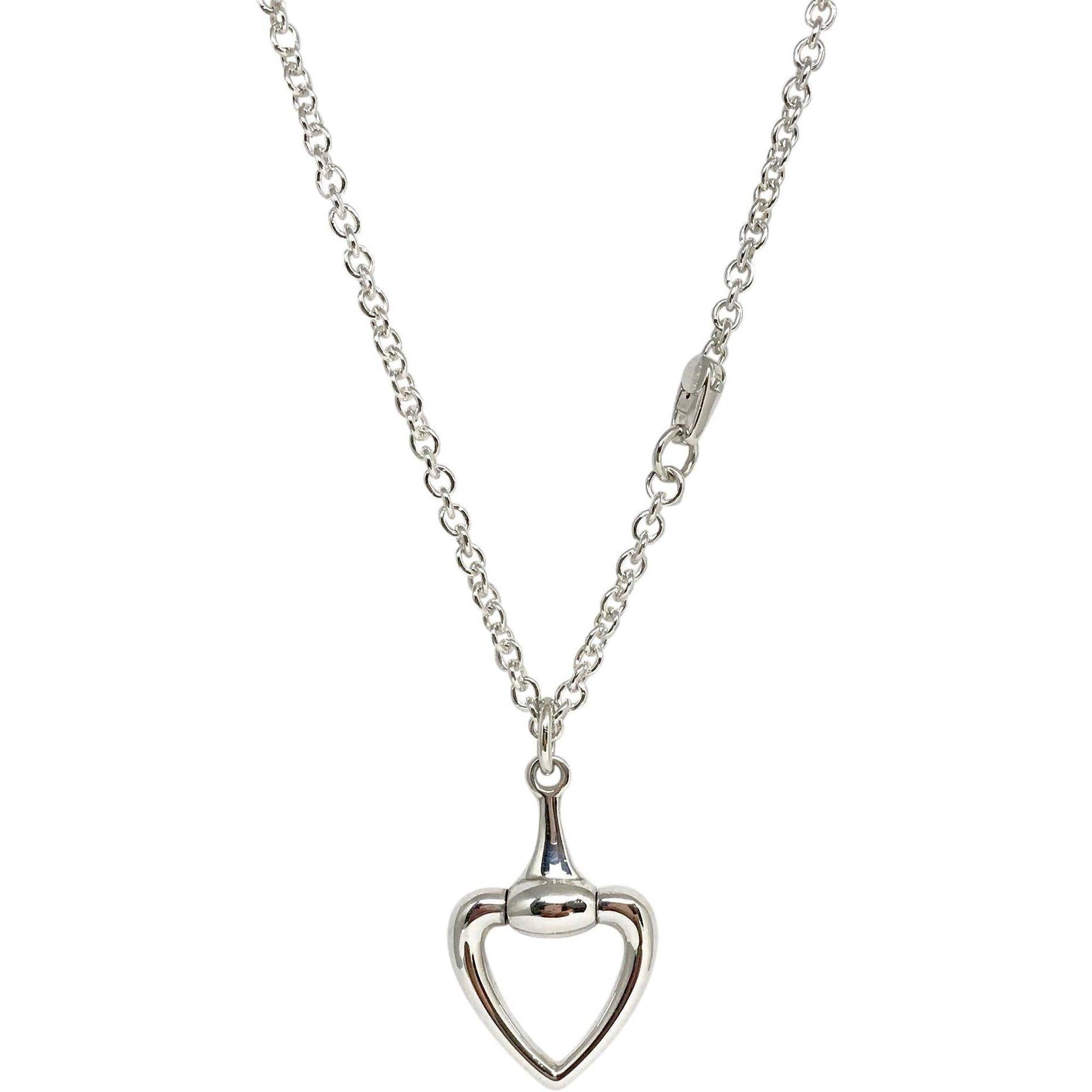 Gucci Horsebit Heart Pendant Necklace