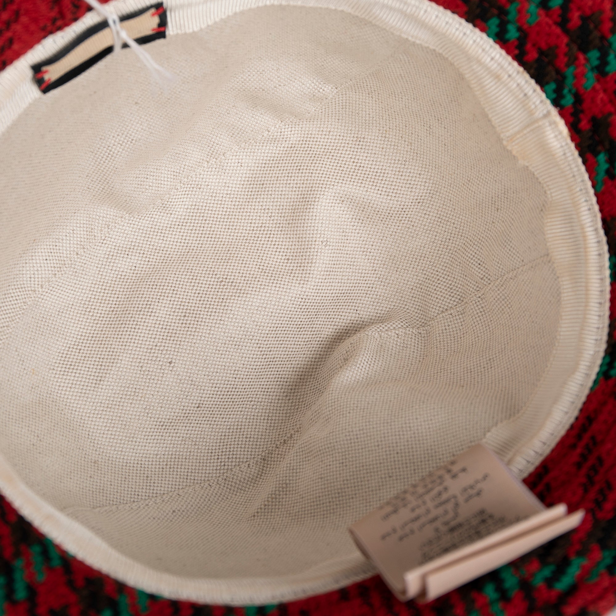 Gucci Houndstooth Wool Bucket Hat with Interlocking G w/ Box