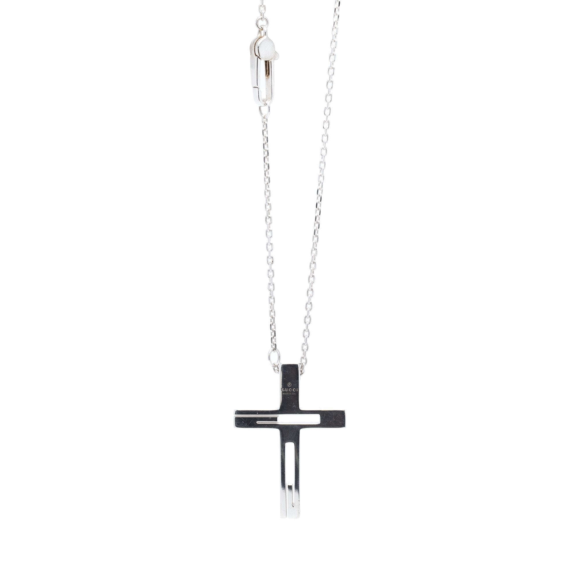 Gucci Interlock G Cross Pendant Necklace