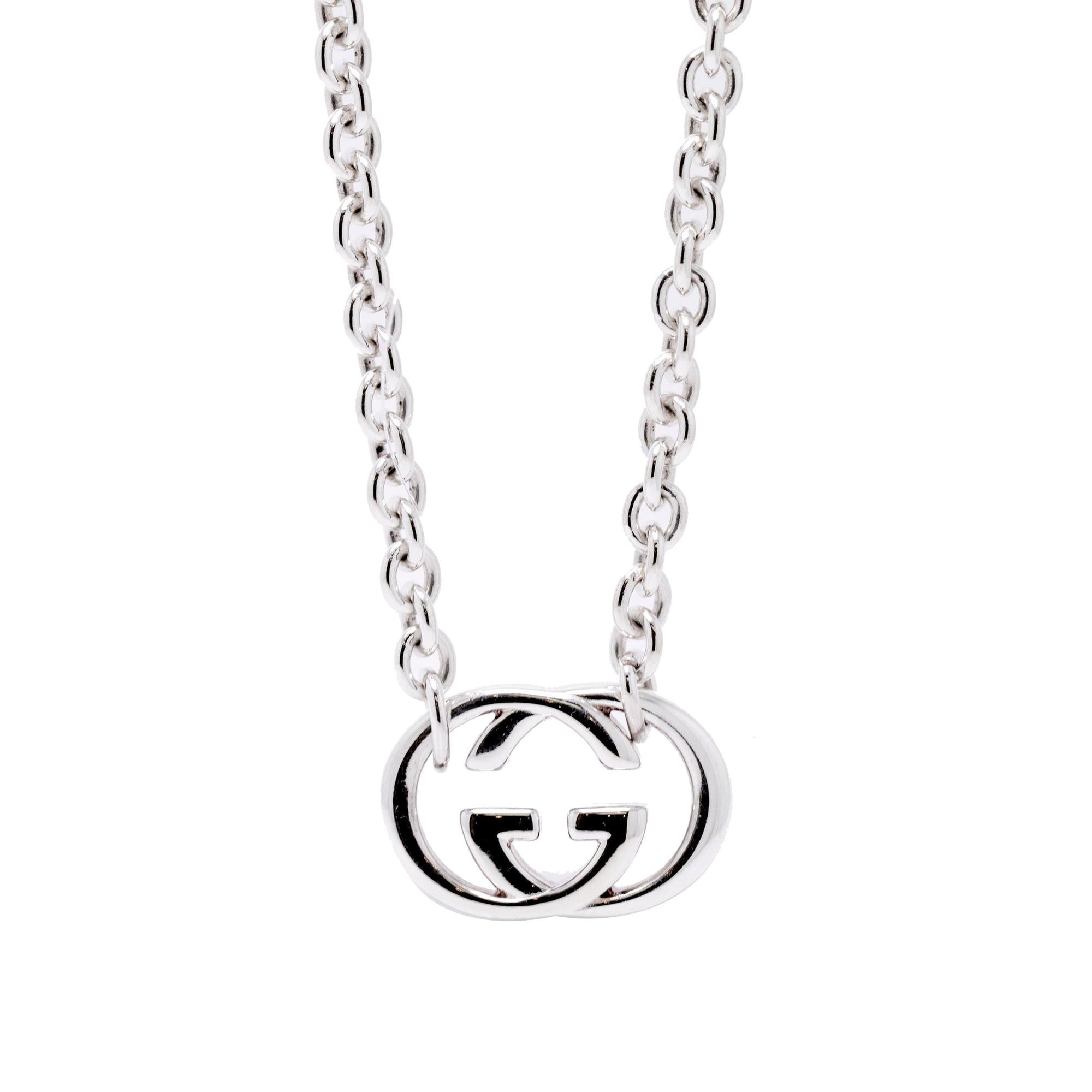 Gucci Interlocking G Pendant Necklace w/ Box