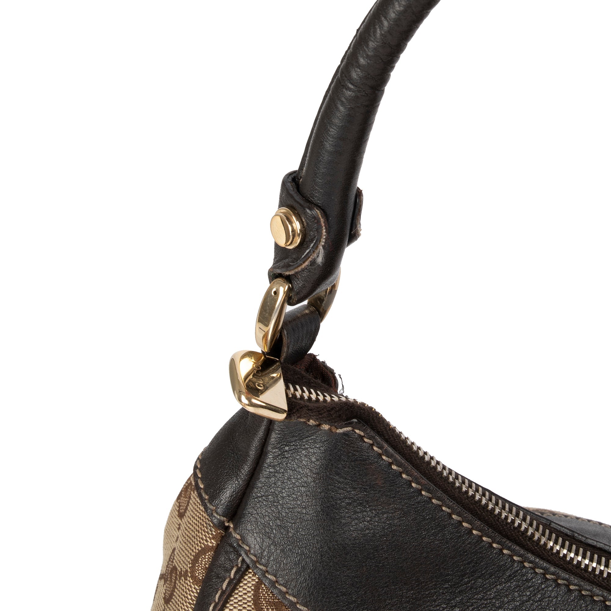 Gucci Large GG Canvas D-Ring Hobo