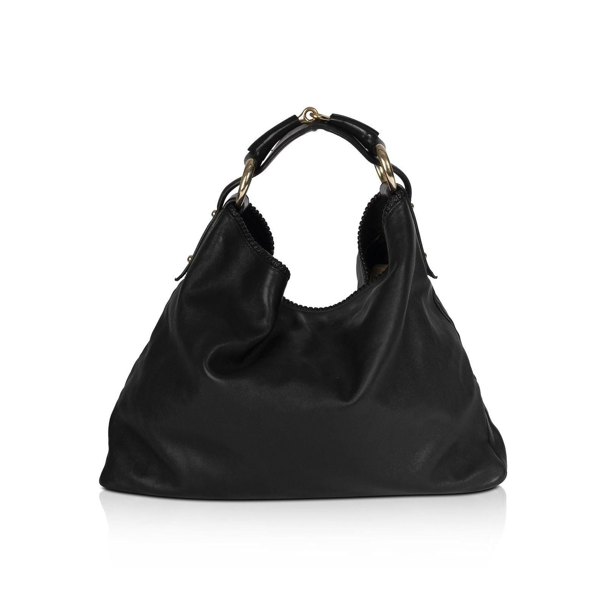 Gucci Large Leather Horsebit Hobo