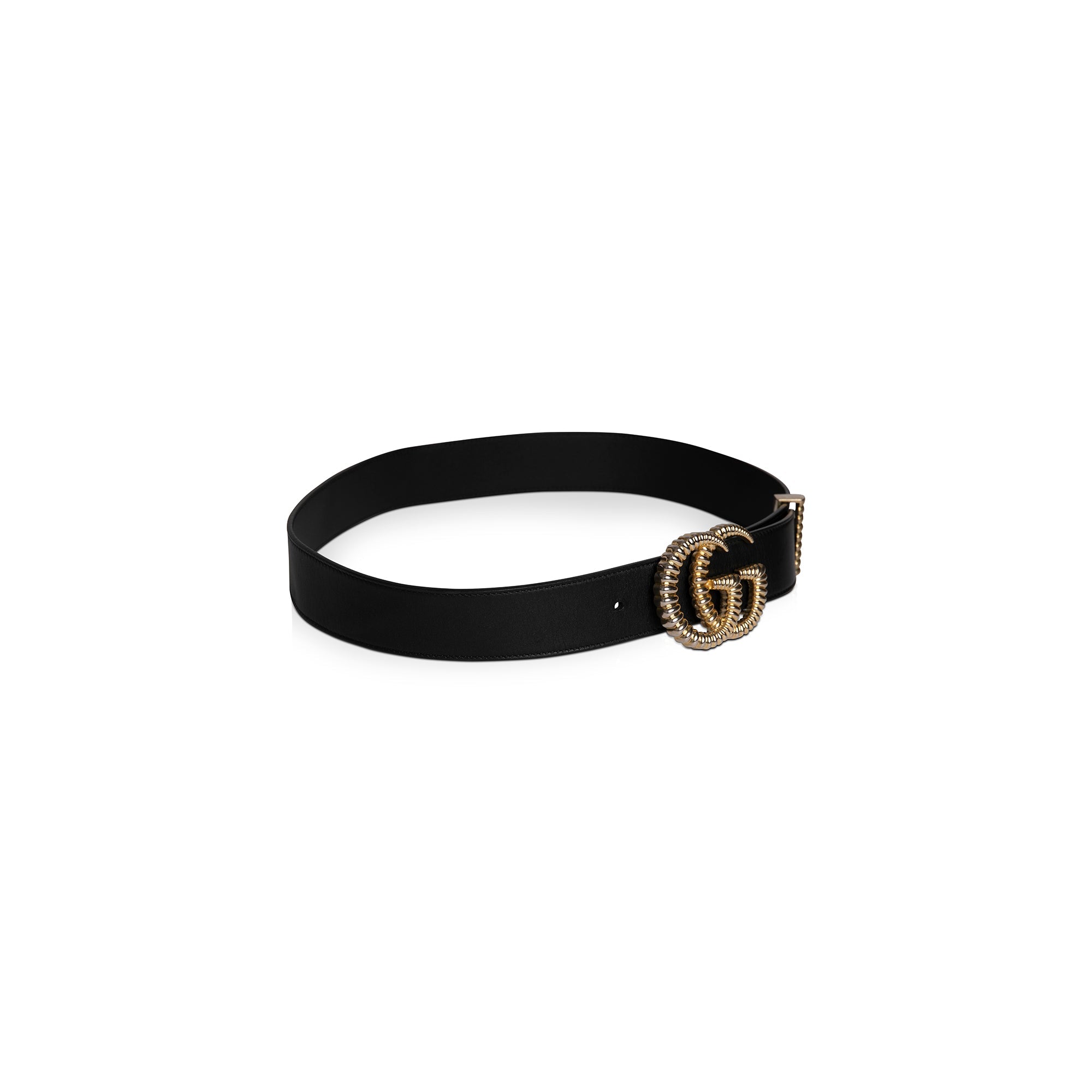 Gucci Leather Belt with Torchon Double G Buckle w/ Box