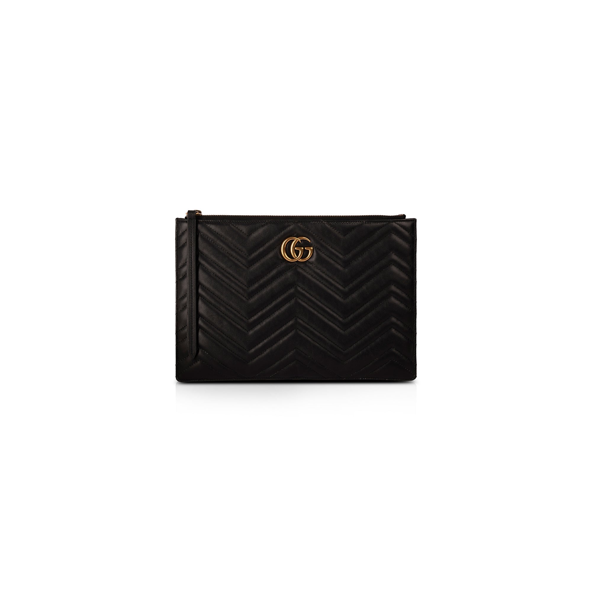 Gucci Matelasse GG Marmont Zip Pouch w/ Box