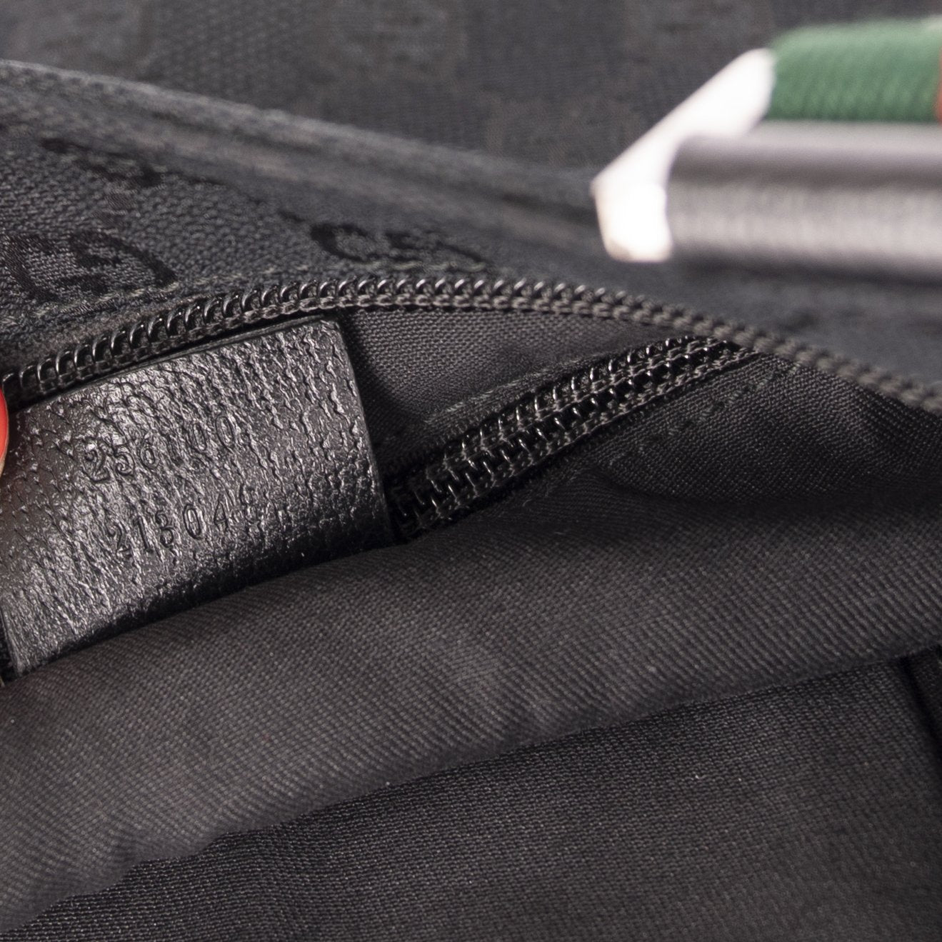 Gucci Medium Black GG Canvas Front Pocket Messenger Bag