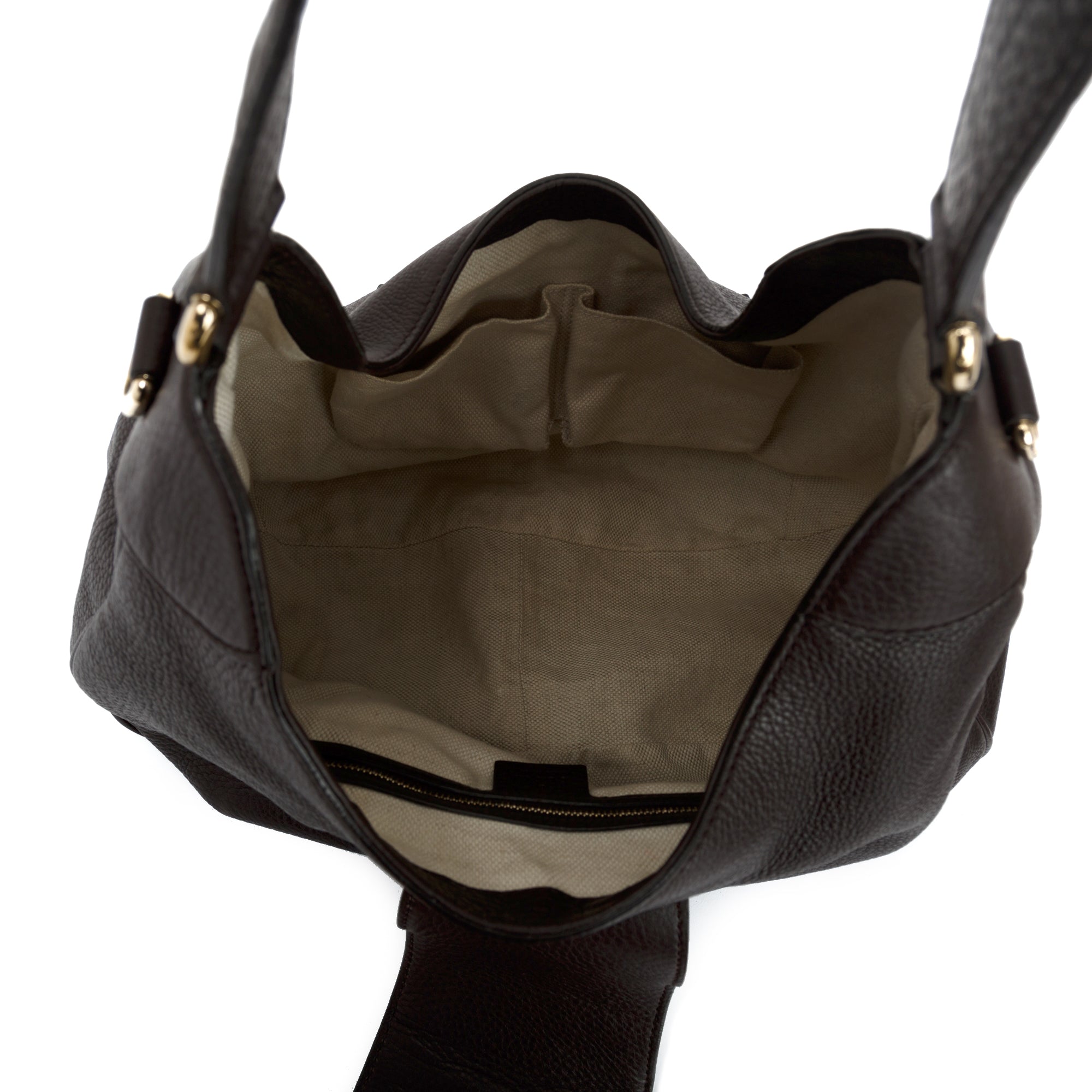 Gucci Medium Brown Leather Dressage Web Hobo Bag w/ Strap