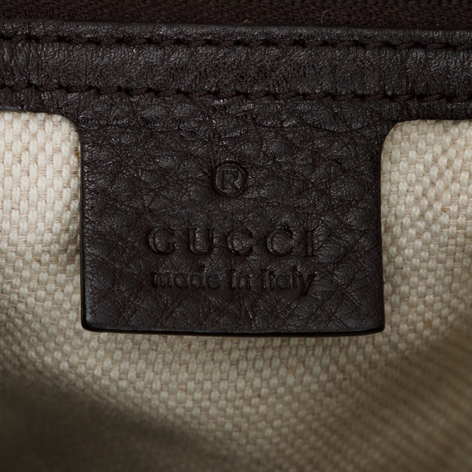 Gucci Medium Brown Leather Dressage Web Hobo Bag w/ Strap