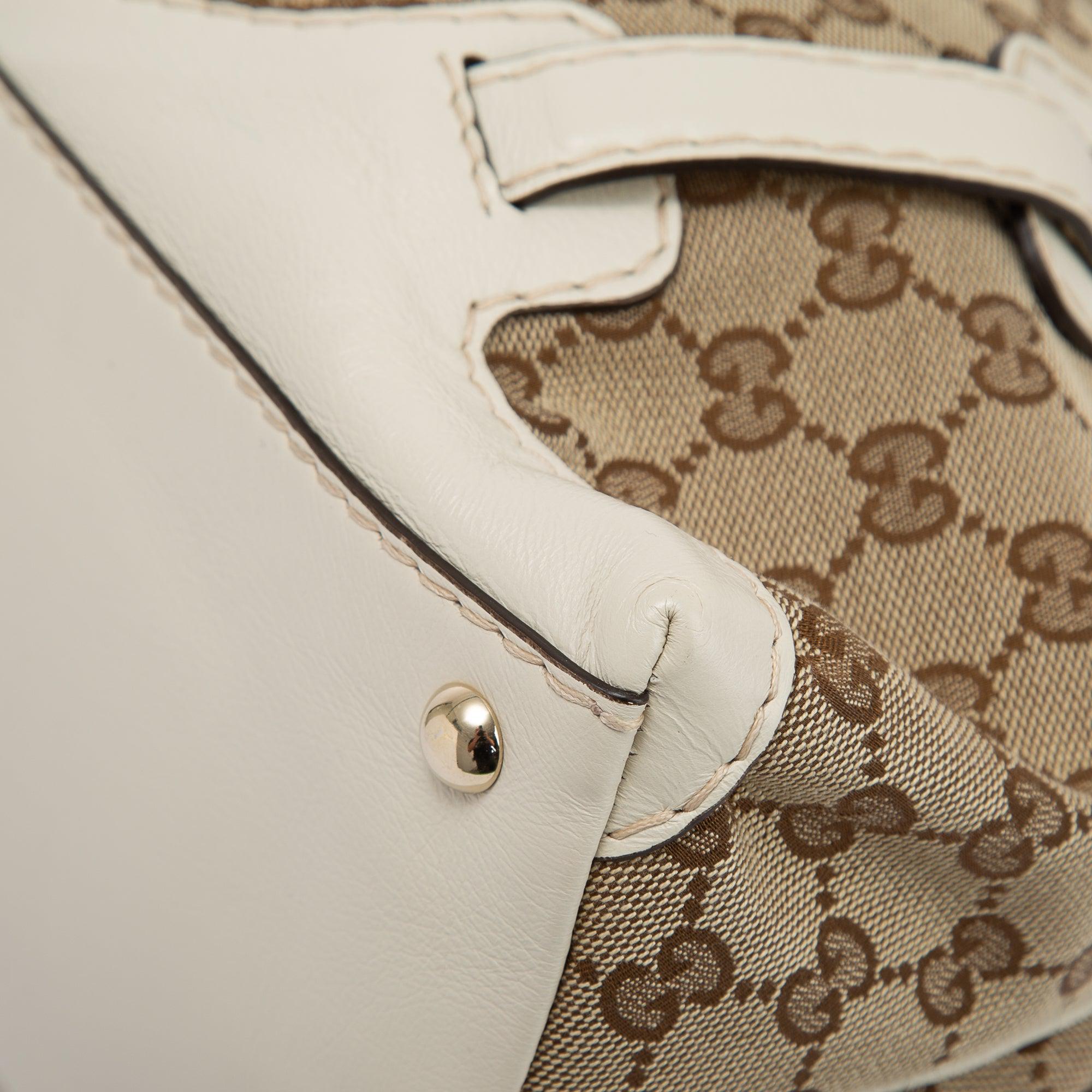 Gucci Medium GG Canvas Horsebit Nail Boston Bag