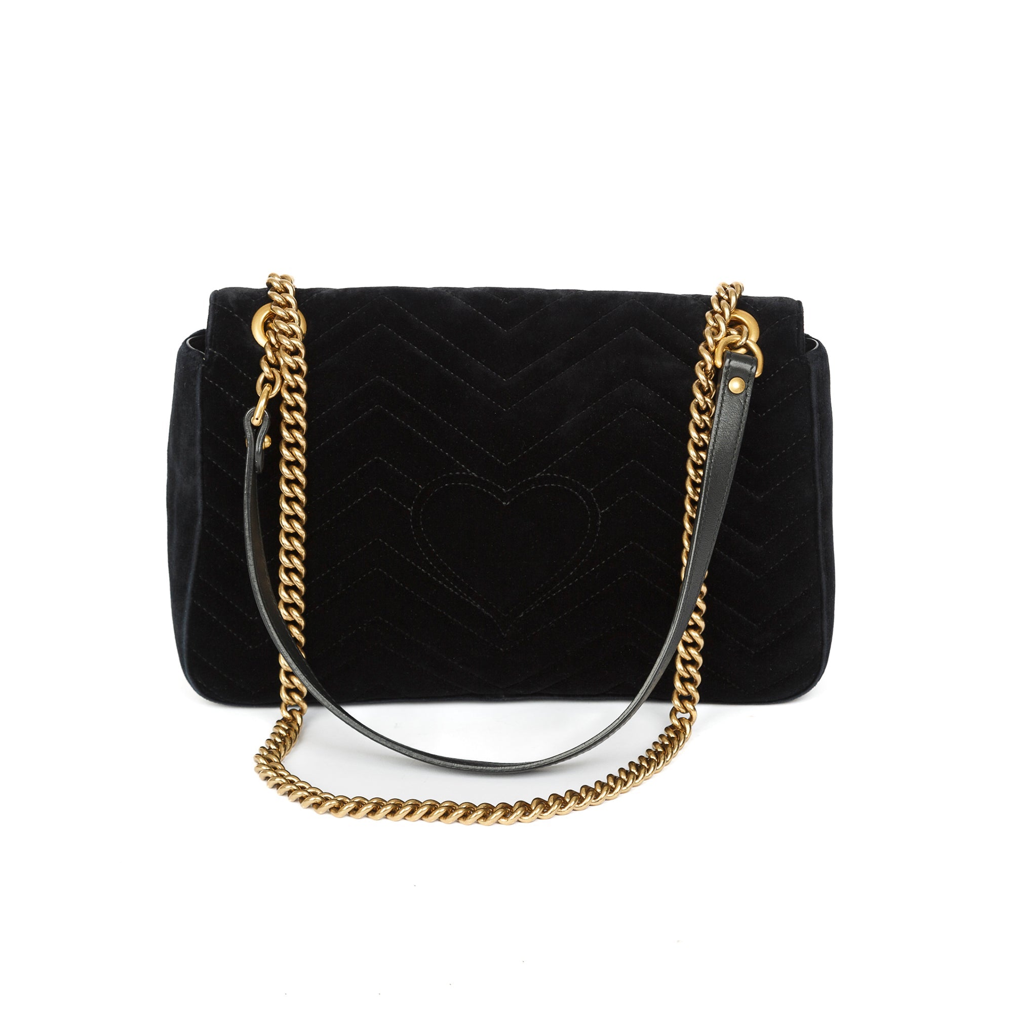 Gucci Medium GG Marmont Matelasse Velvet Loved Shoulder Bag