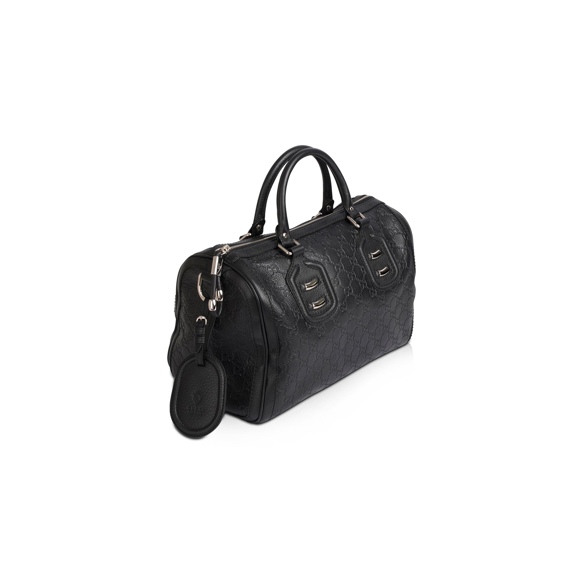 Gucci Medium GG Signature Leather Techno Boston Bag