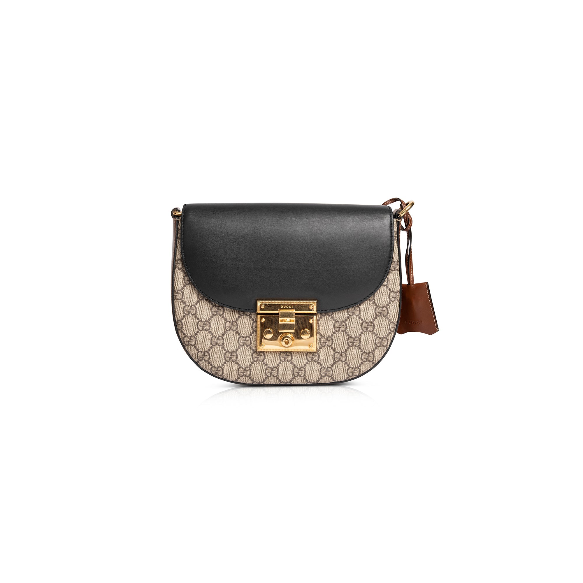 Gucci Medium GG Supreme Padlock Crossbody Bag