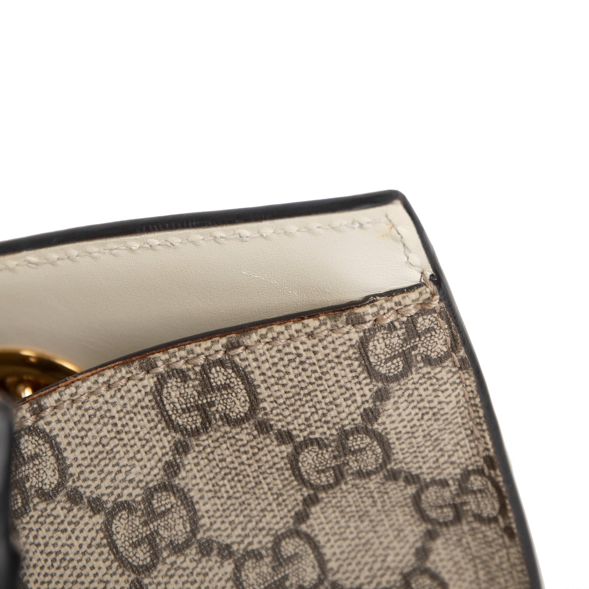 Gucci Medium GG Supreme Padlock Shoulder Bag w/ Box