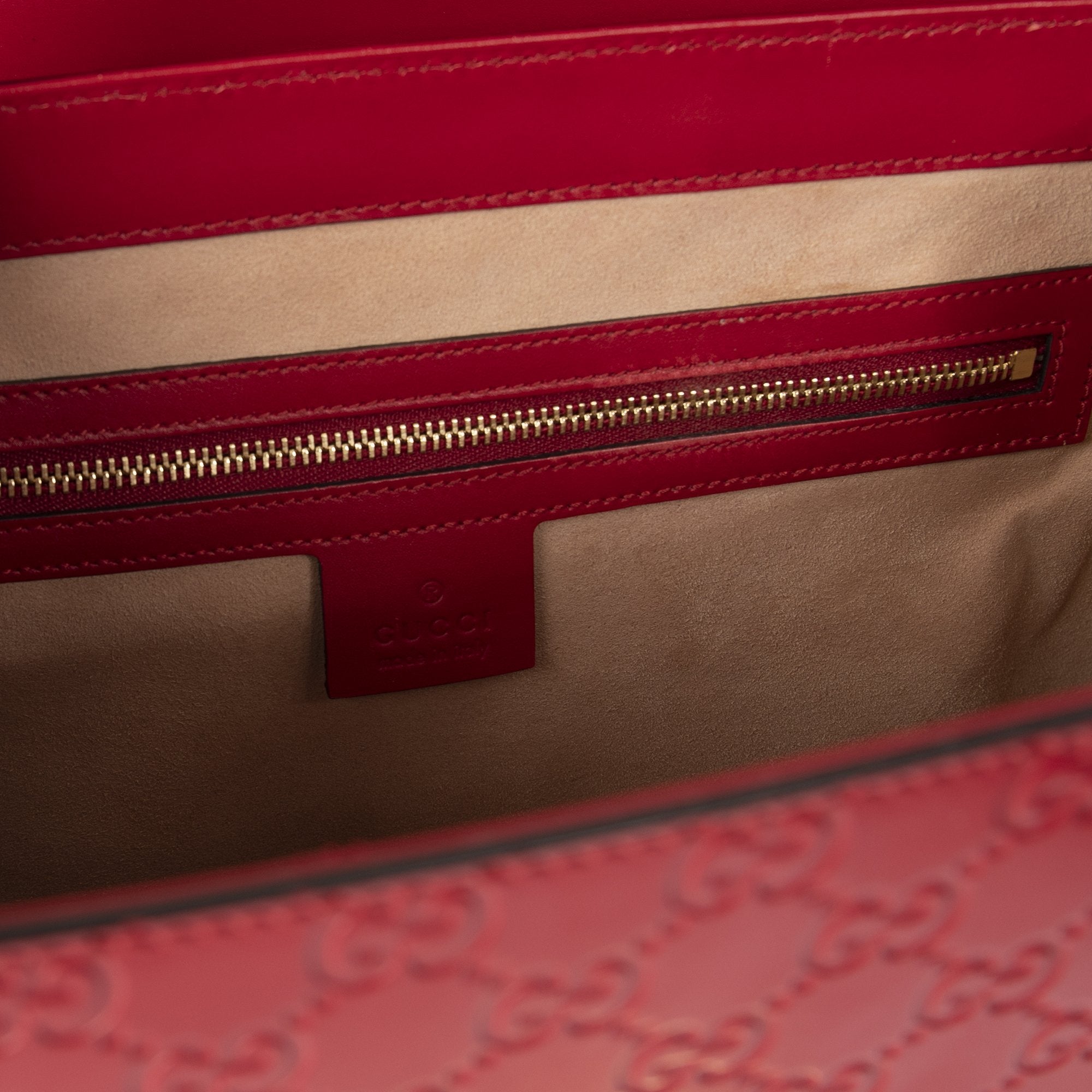 Gucci Medium Guccissima Padlock Top Handle Bag