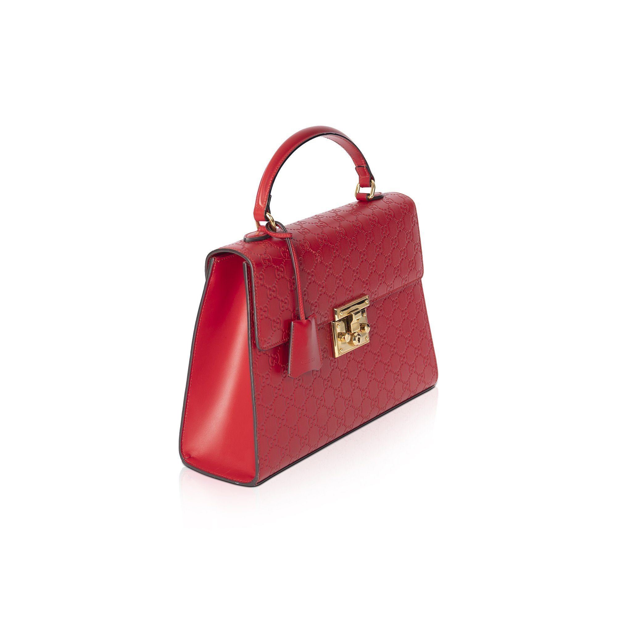 Gucci Medium Guccissima Padlock Top Handle Bag