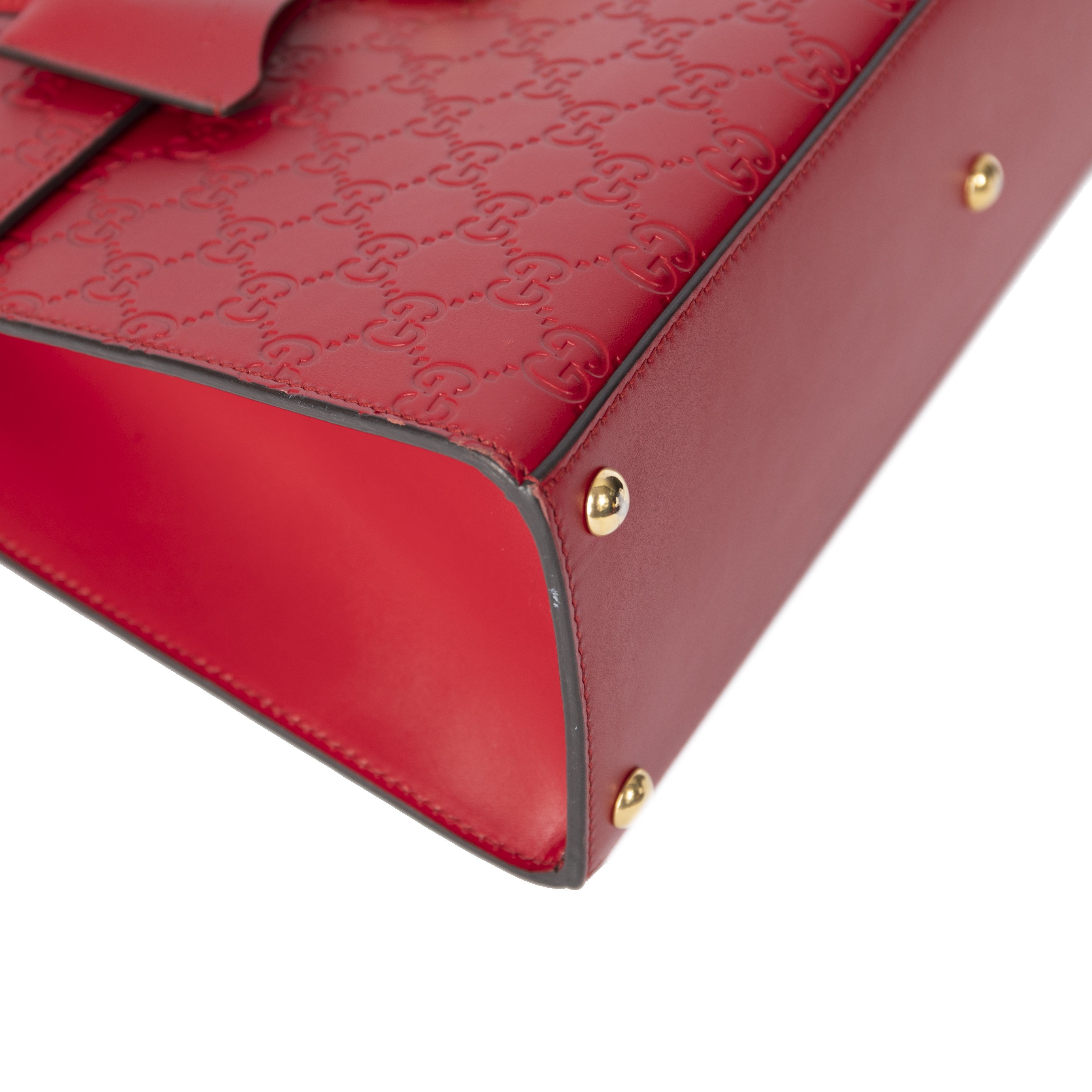 Gucci Medium Guccissima Padlock Top Handle Bag