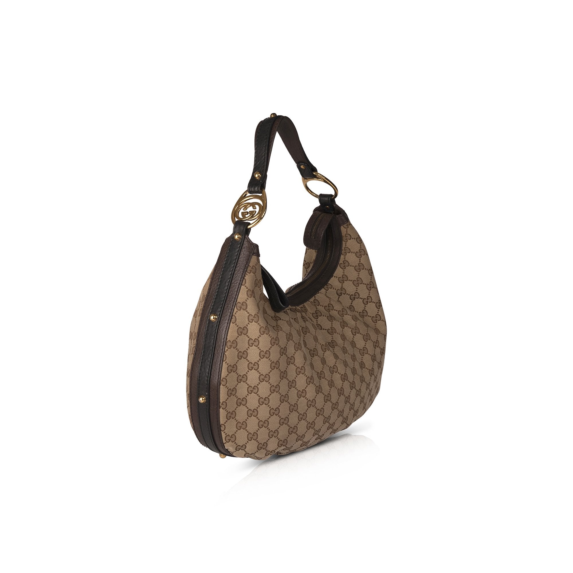 Gucci Medium Interlocking GG Canvas Hobo
