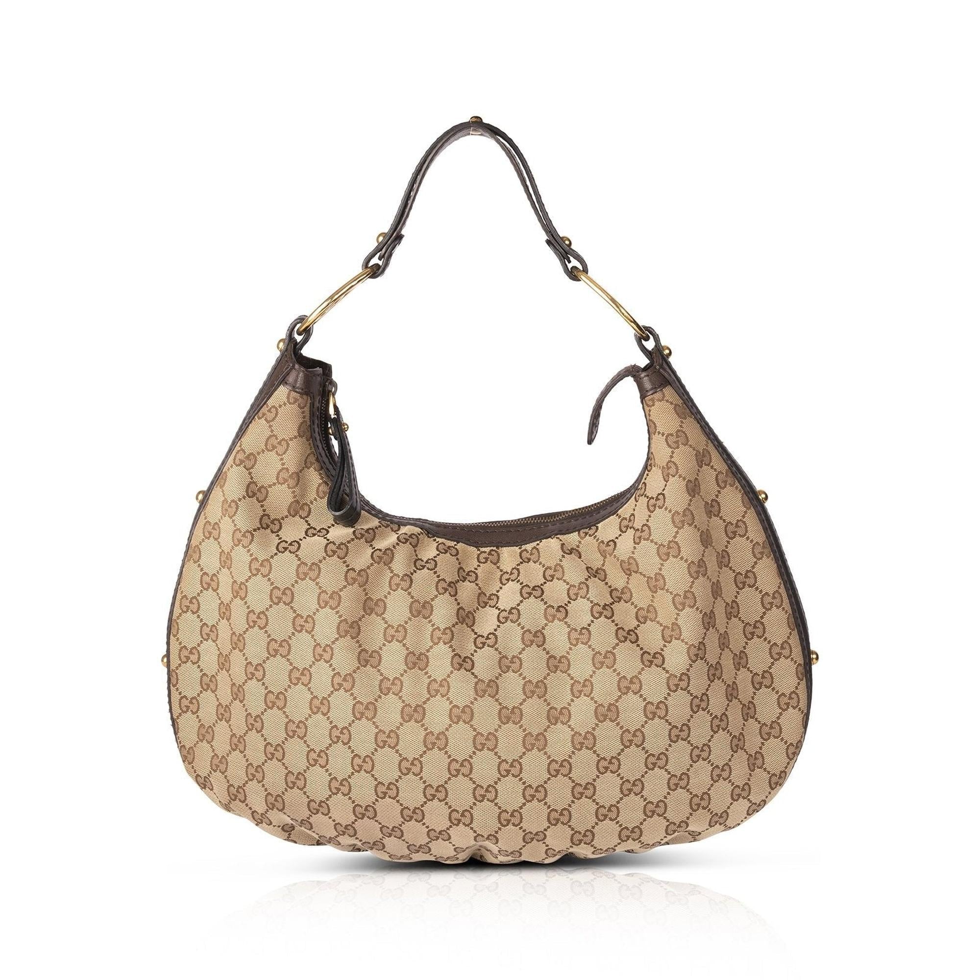 Gucci Medium Interlocking GG Canvas Hobo