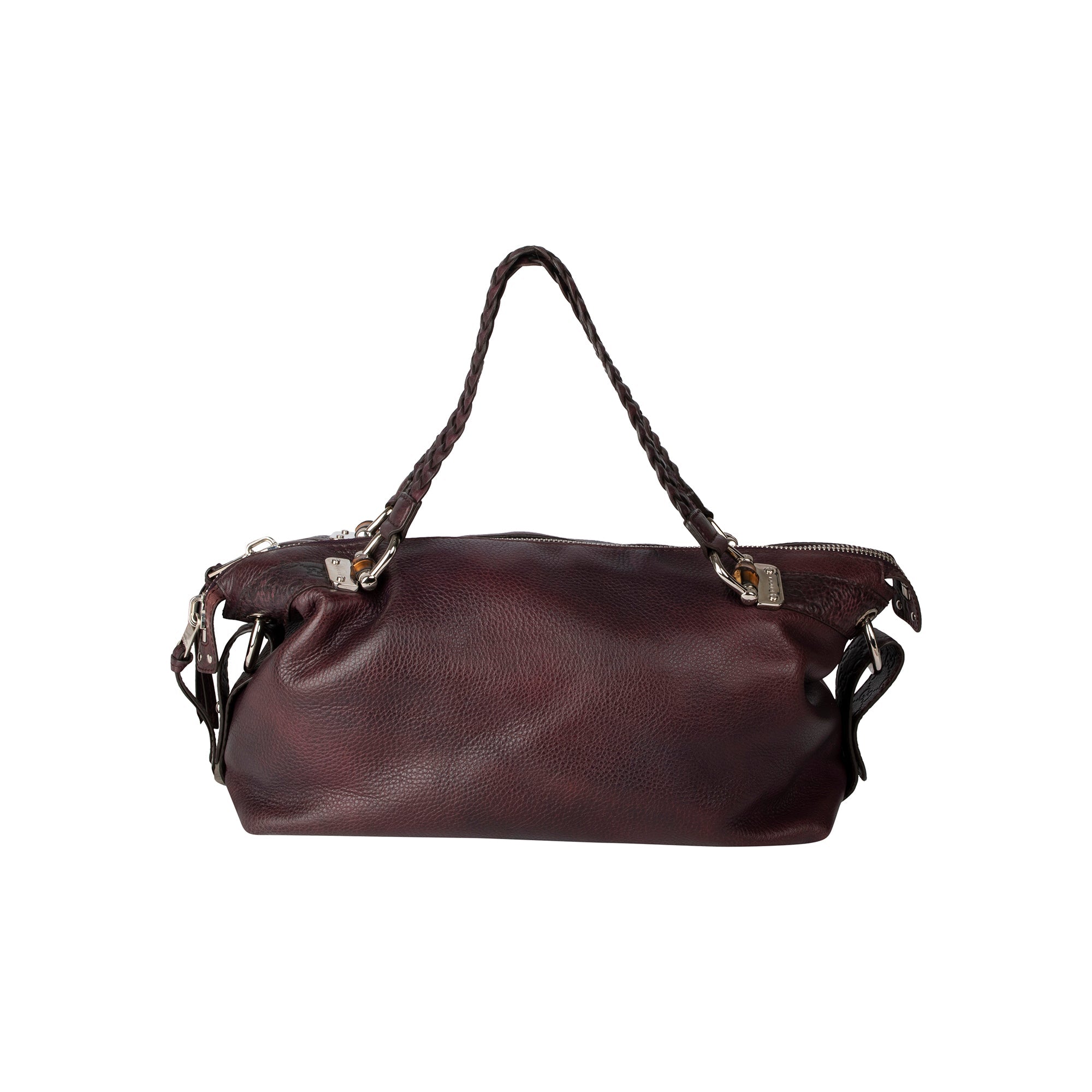 Gucci Medium Leather Bamboo Bar Tote