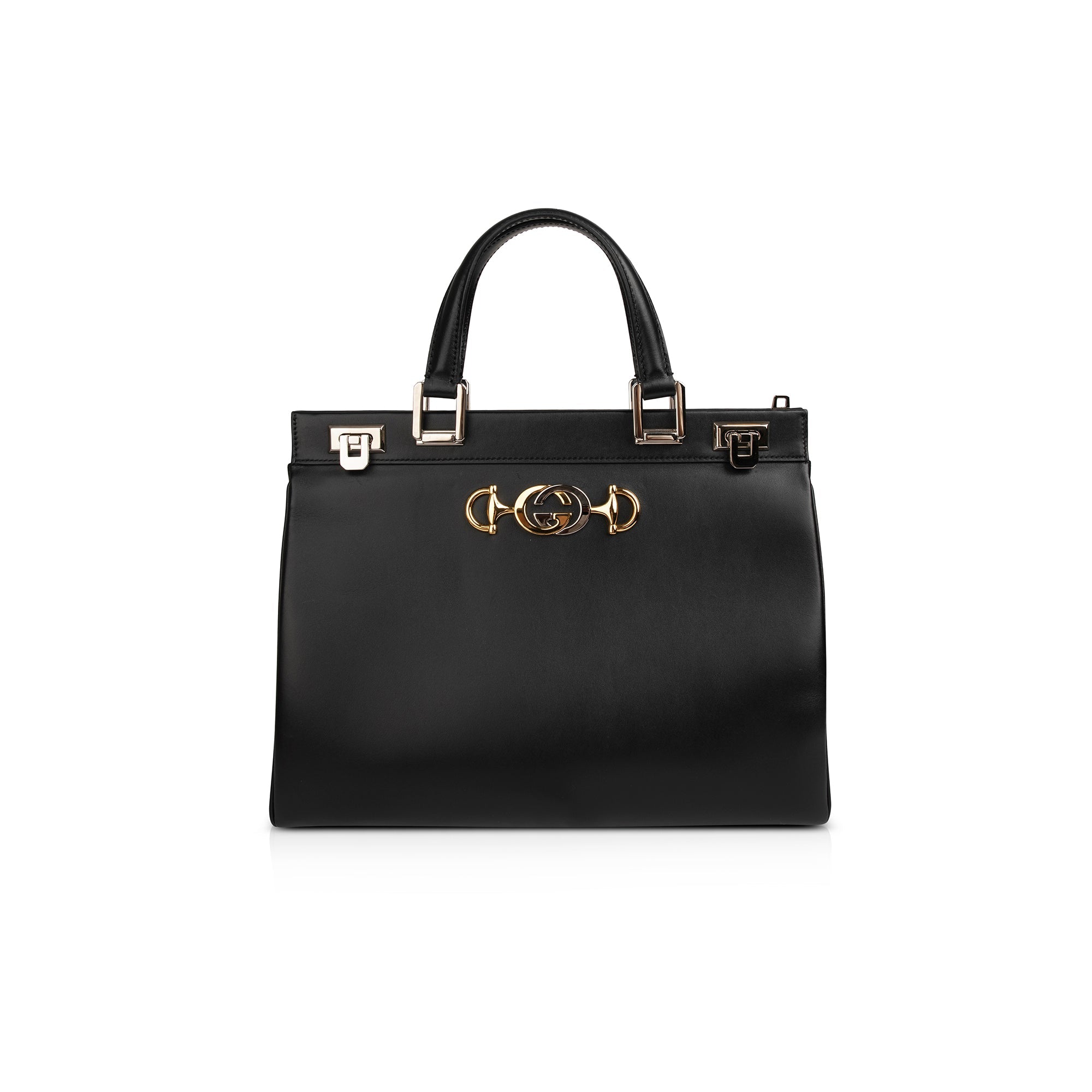 Gucci Medium Zumi Leather Top Handle Bag