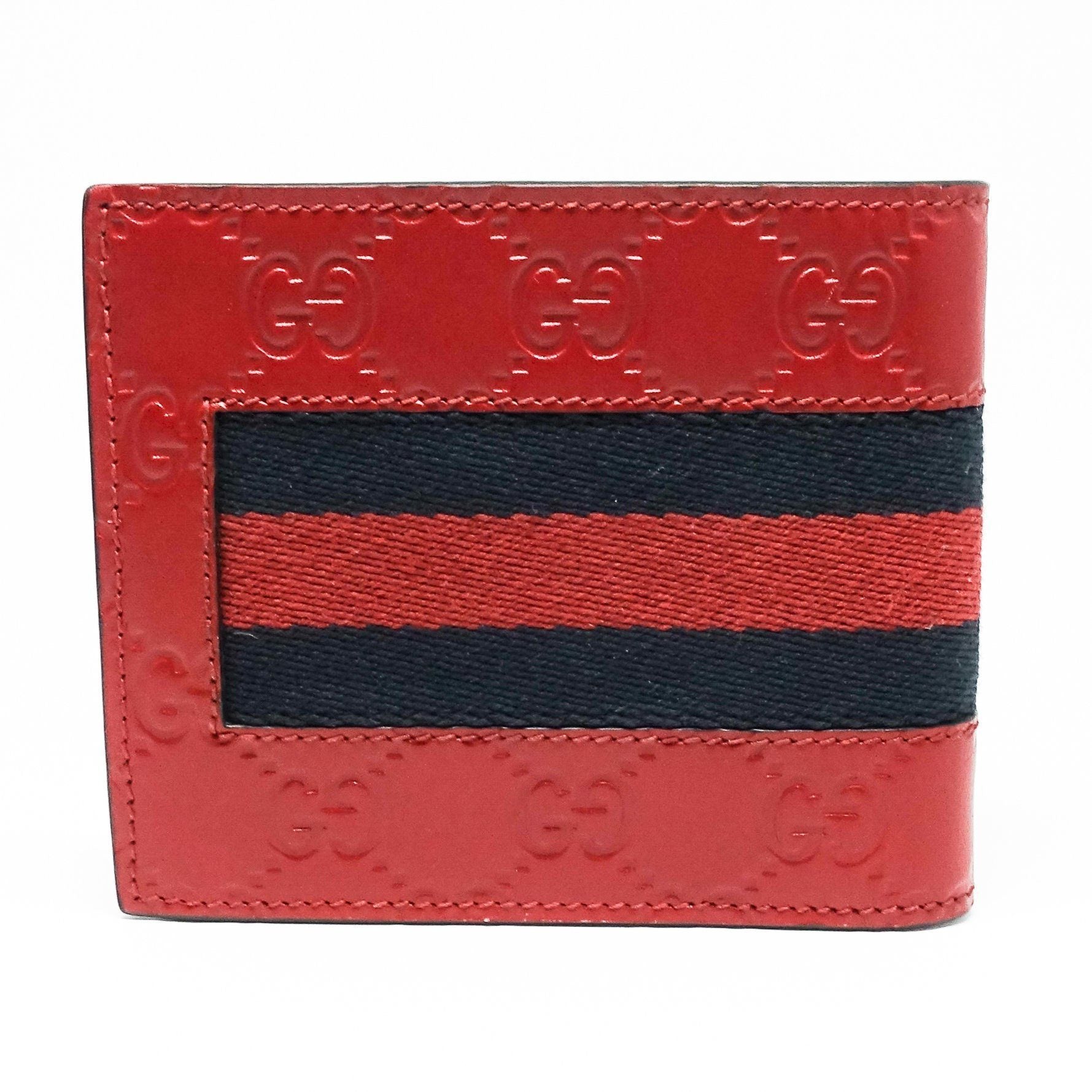 Gucci Men's Red Signature Web Wallet