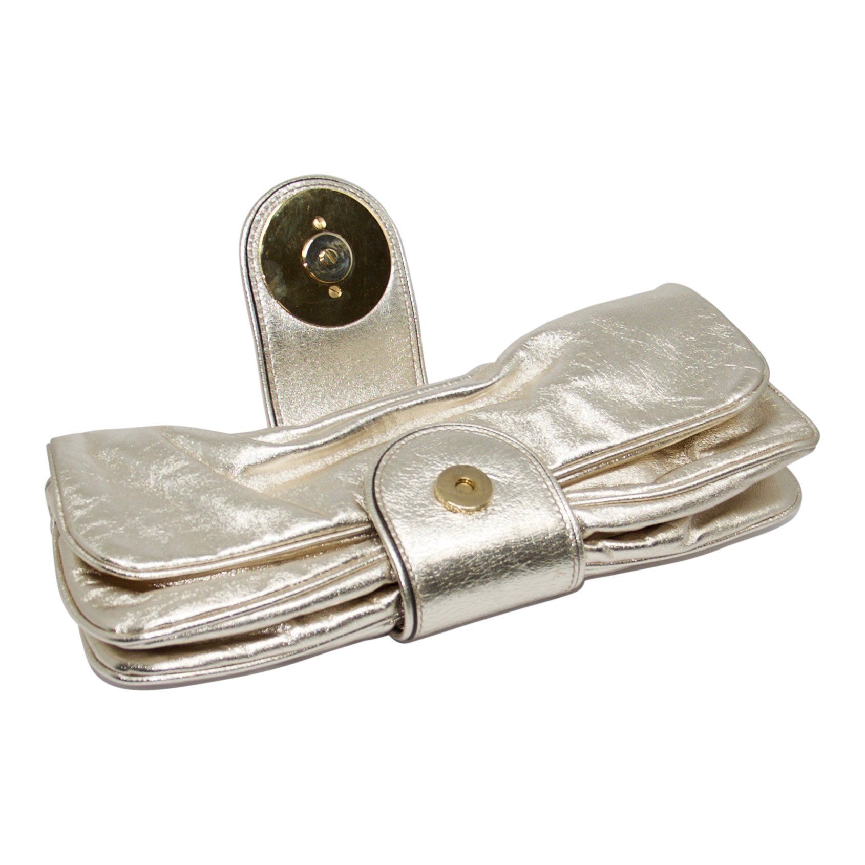 Gucci Metallic Gold Hysteria Clutch