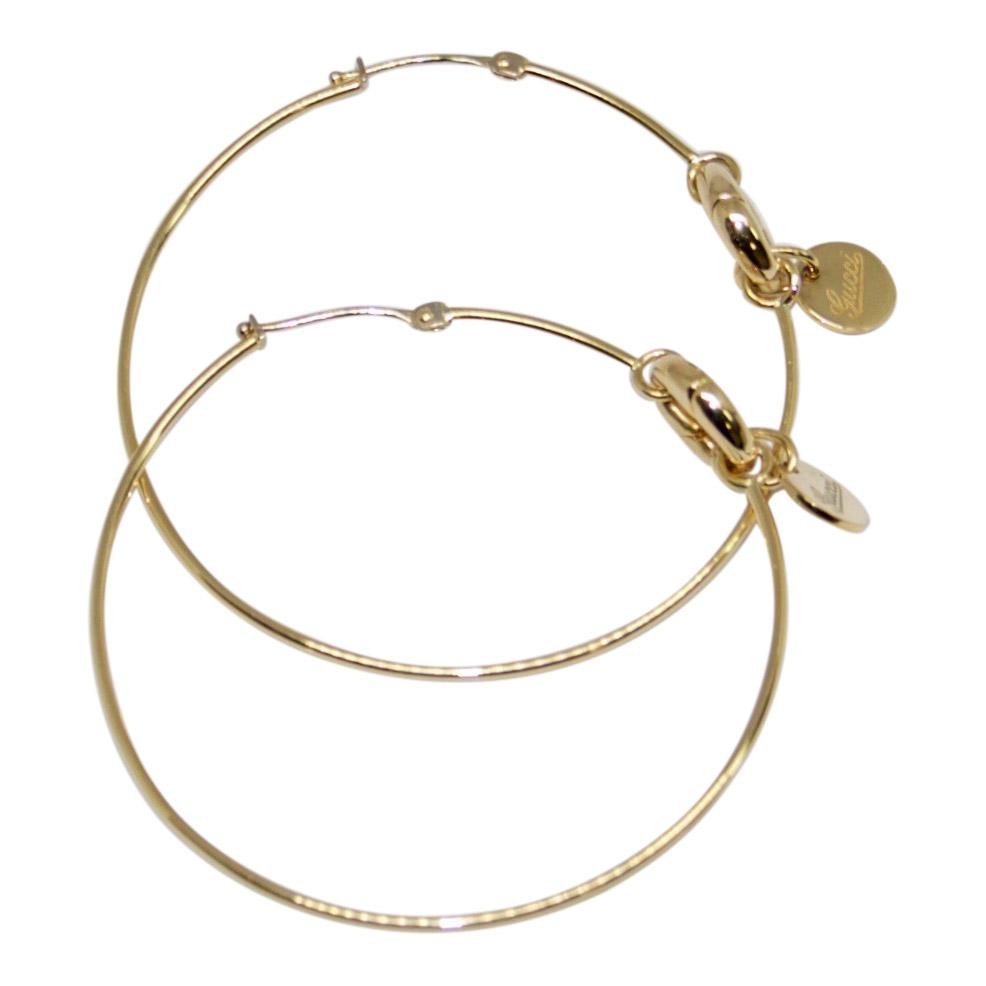 Gucci Metallic Horsebit Hoop Earrings