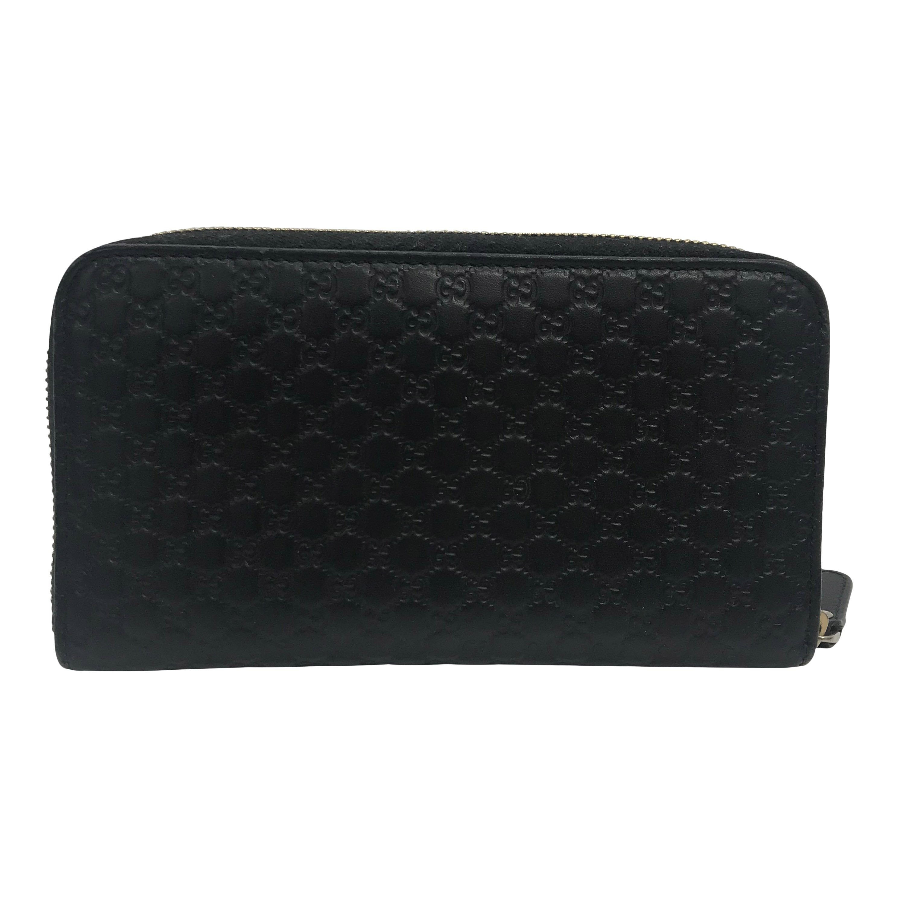 Gucci Micro Guccissima Zip Around Wallet