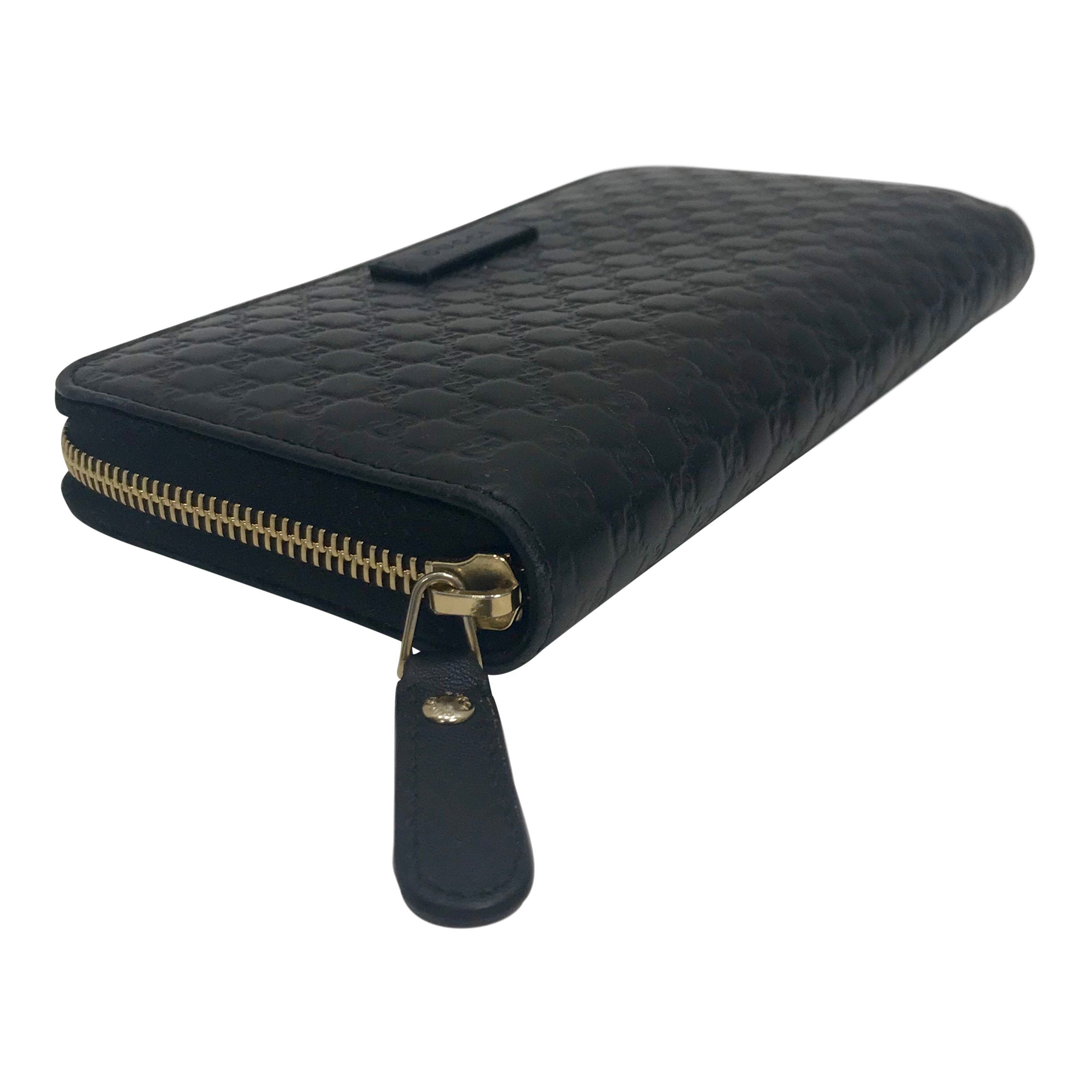 Gucci Micro Guccissima Zip Around Wallet