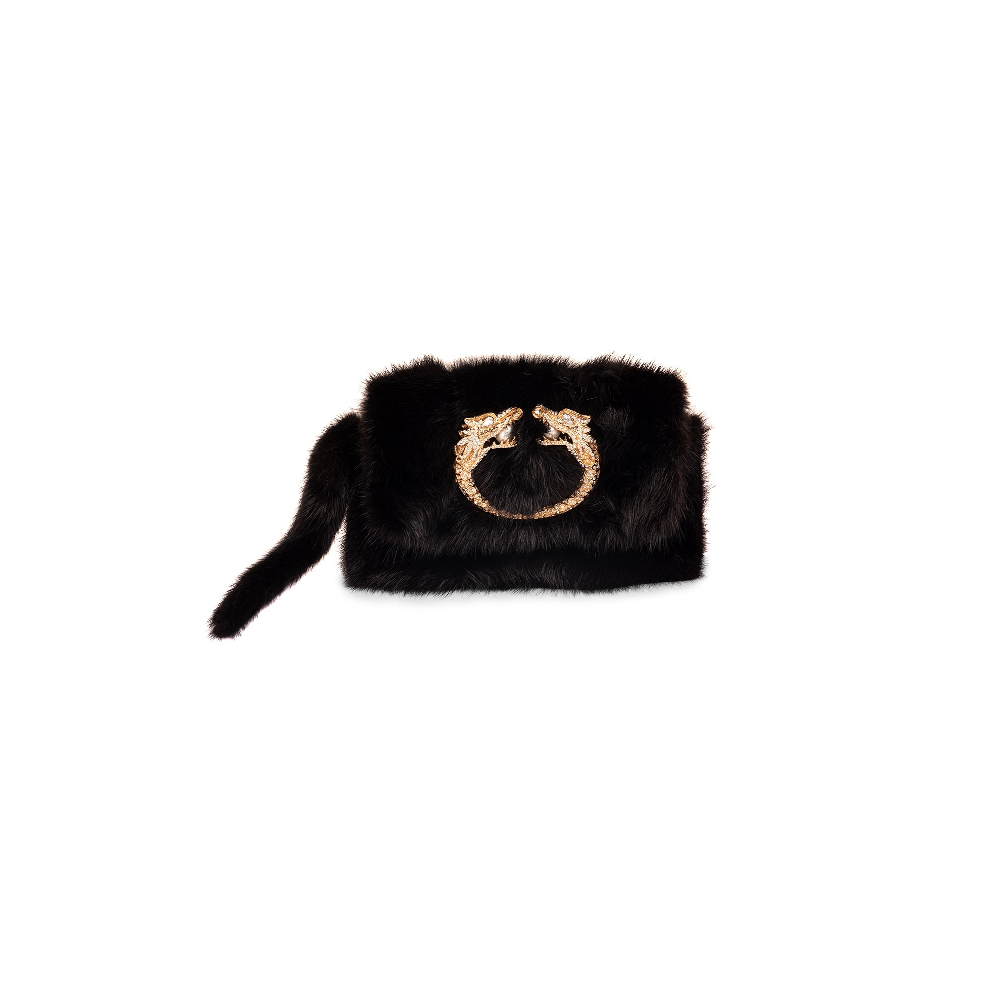 Gucci Mink Jewel Dragon Clutch w/ Box