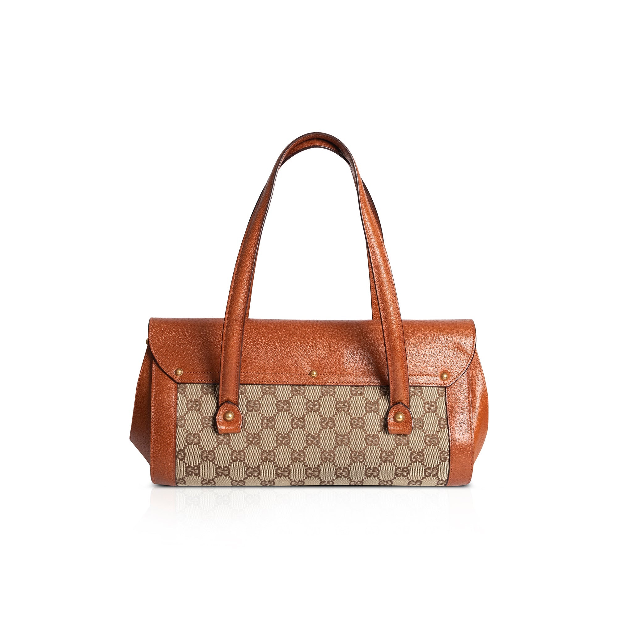 Gucci Monogram Bamboo Bullet Satchel
