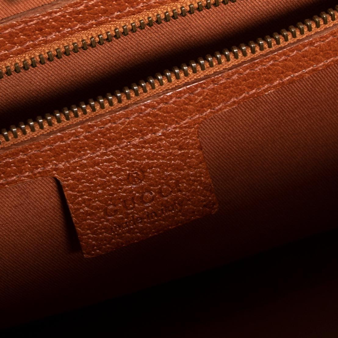 Gucci Monogram Bamboo Bullet Satchel