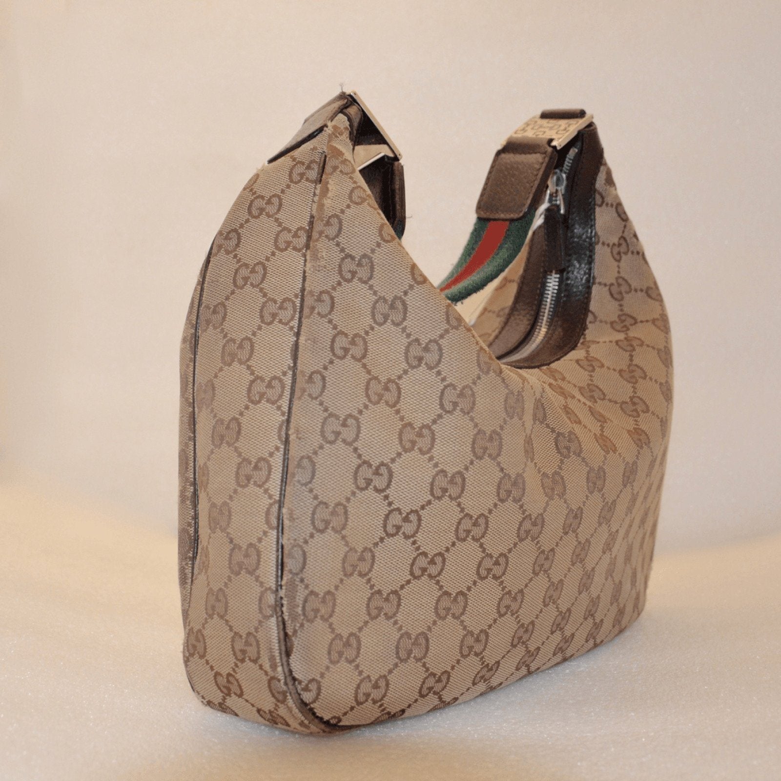Gucci Monogram Hobo Shoulder Bag