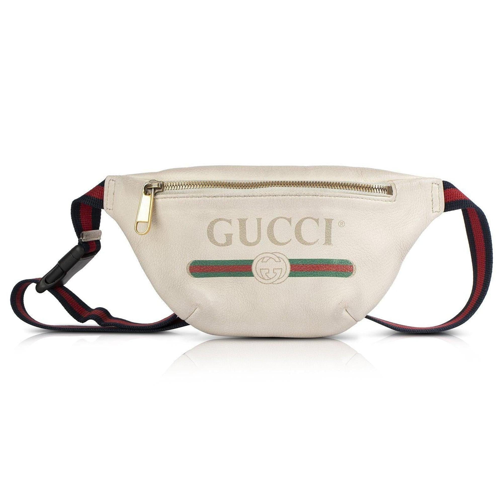 Gucci Print Small Leather Belt Bag