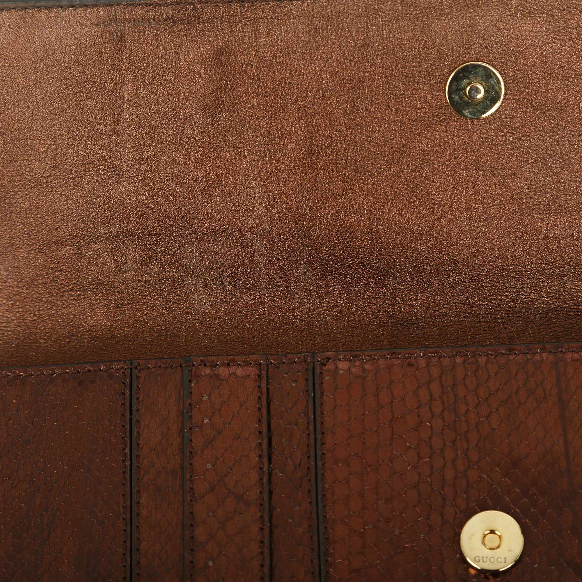 Gucci Python Bow Clutch