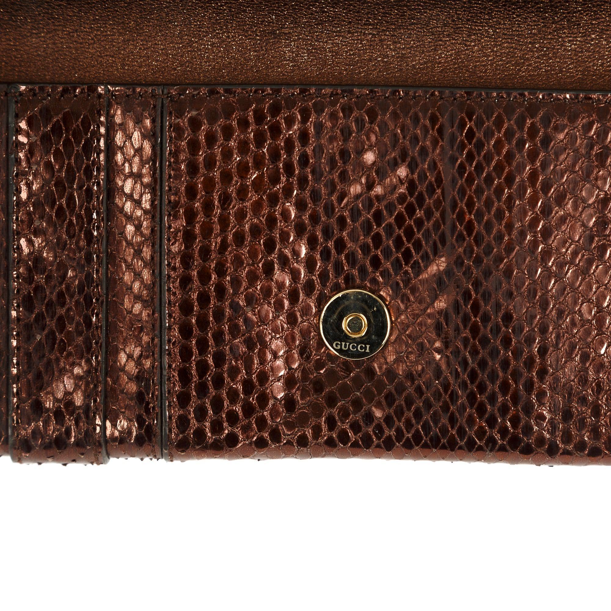 Gucci Python Bow Clutch