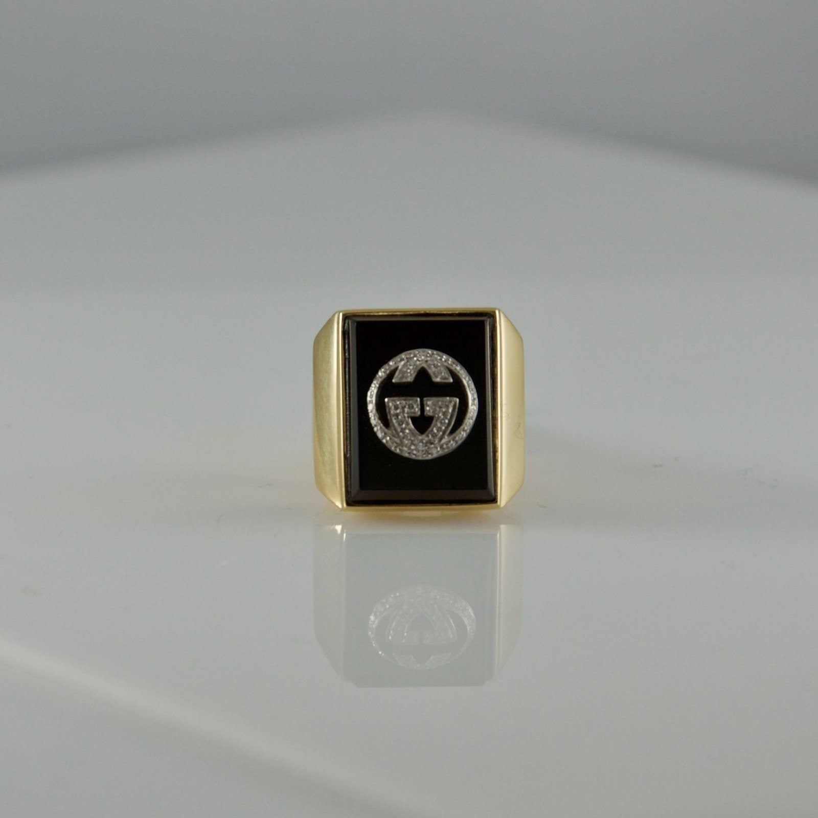 Gucci Rare Onyx and Diamond Ring