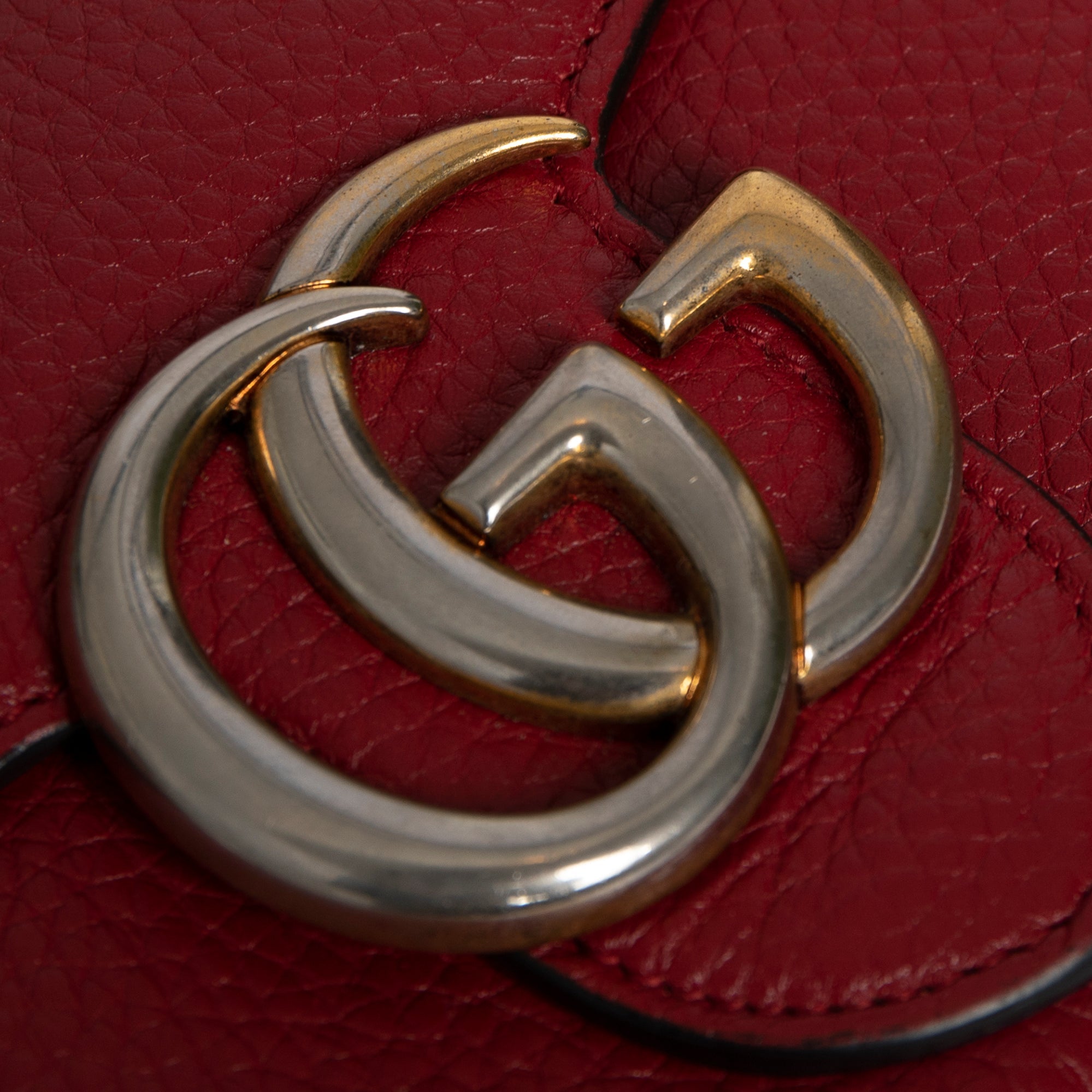 Gucci Red GG Marmont Continental Wallet w/ Box