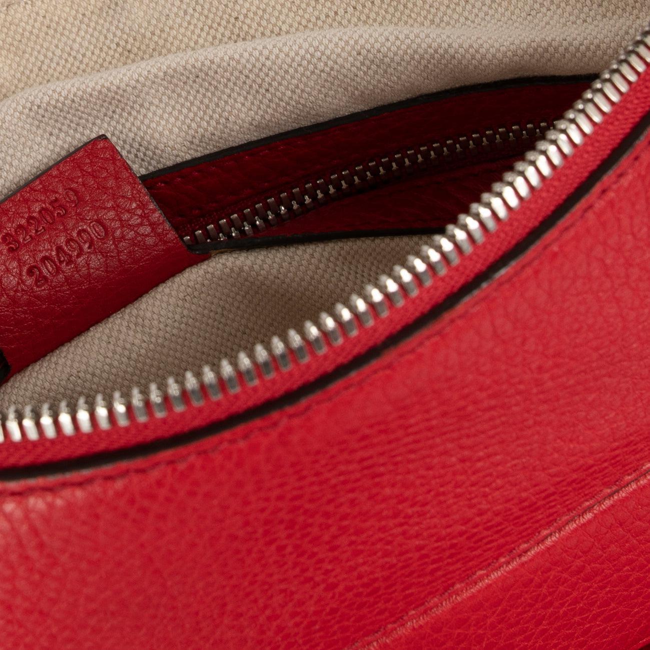 Gucci Red Soho Medium Messenger Bag w/ Box