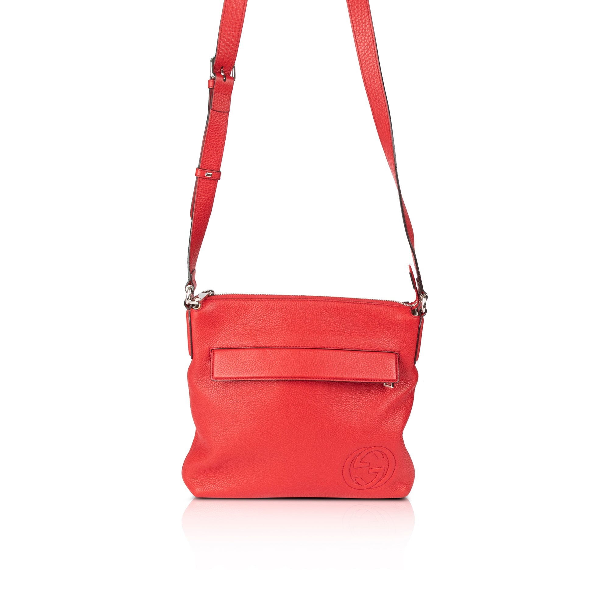 Gucci Red Soho Medium Messenger Bag w/ Box