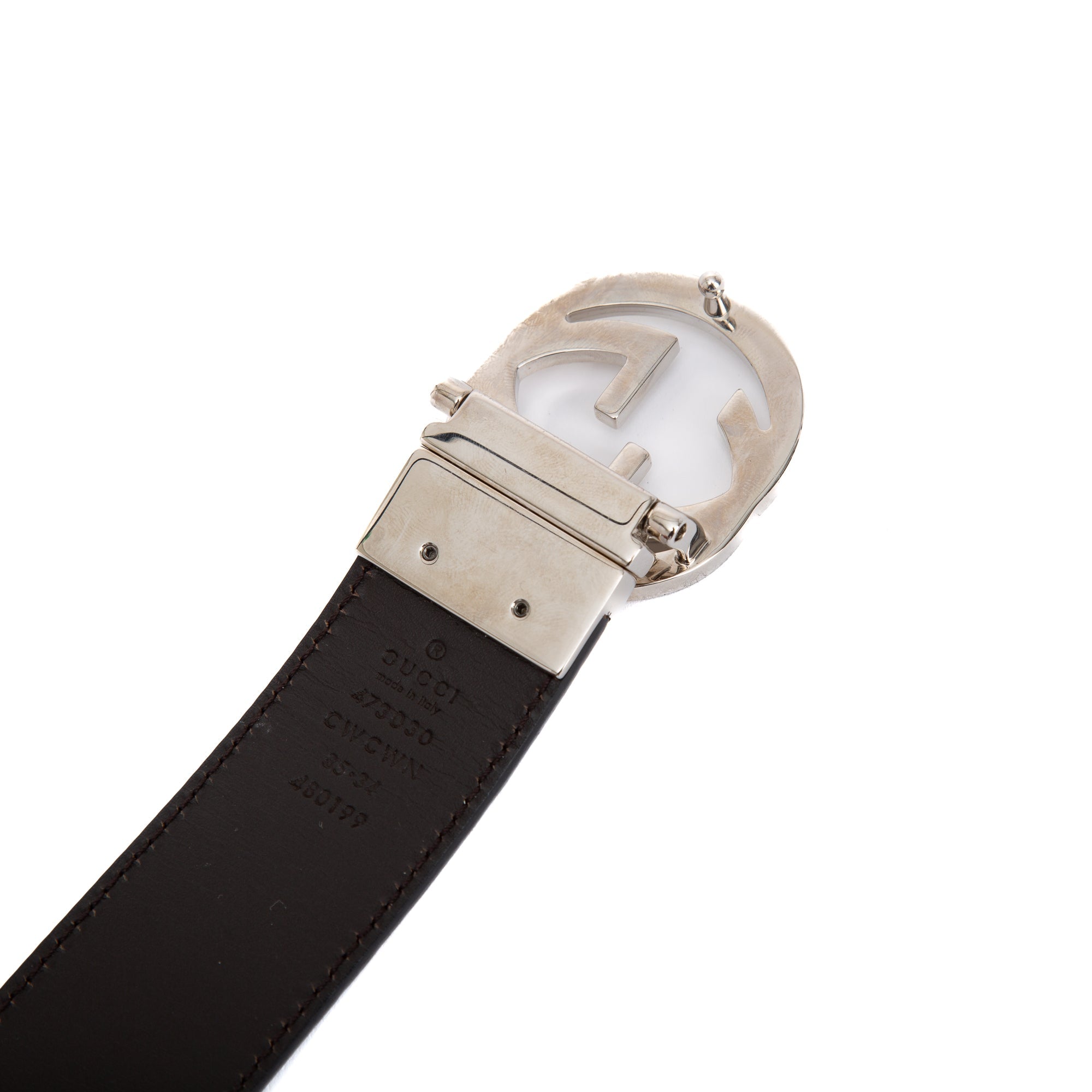 Gucci Reversible Gucci Signature Leather Belt w/ Box