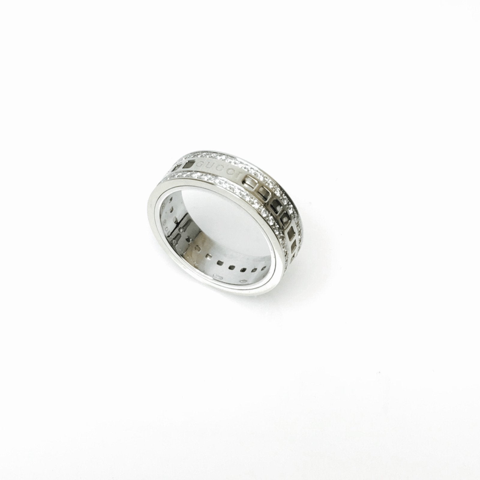 Gucci Rotating Diamond Band Ring