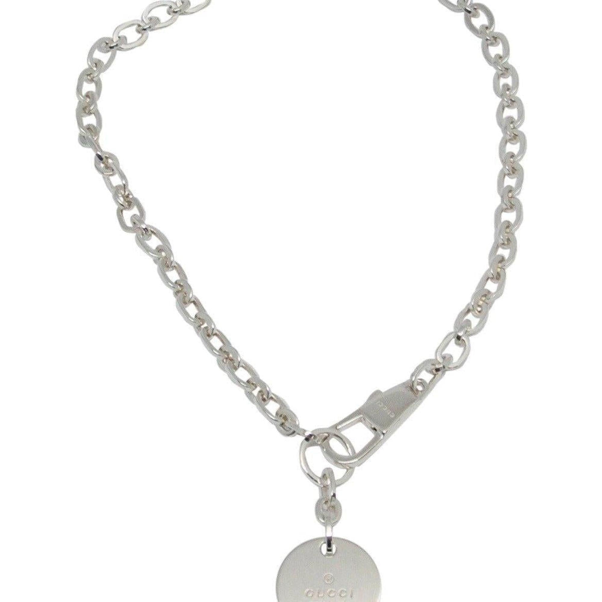 Gucci Round Tag Charm Link Necklace