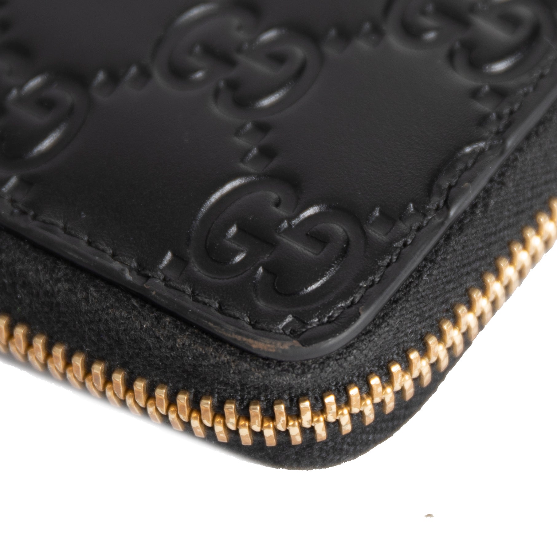 Gucci Signature Leather Card Case w/ Box