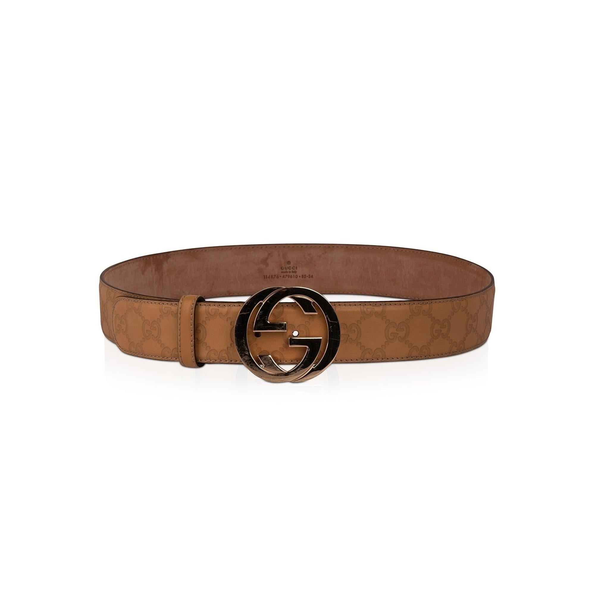 Gucci Signature Leather Interlocking G Belt