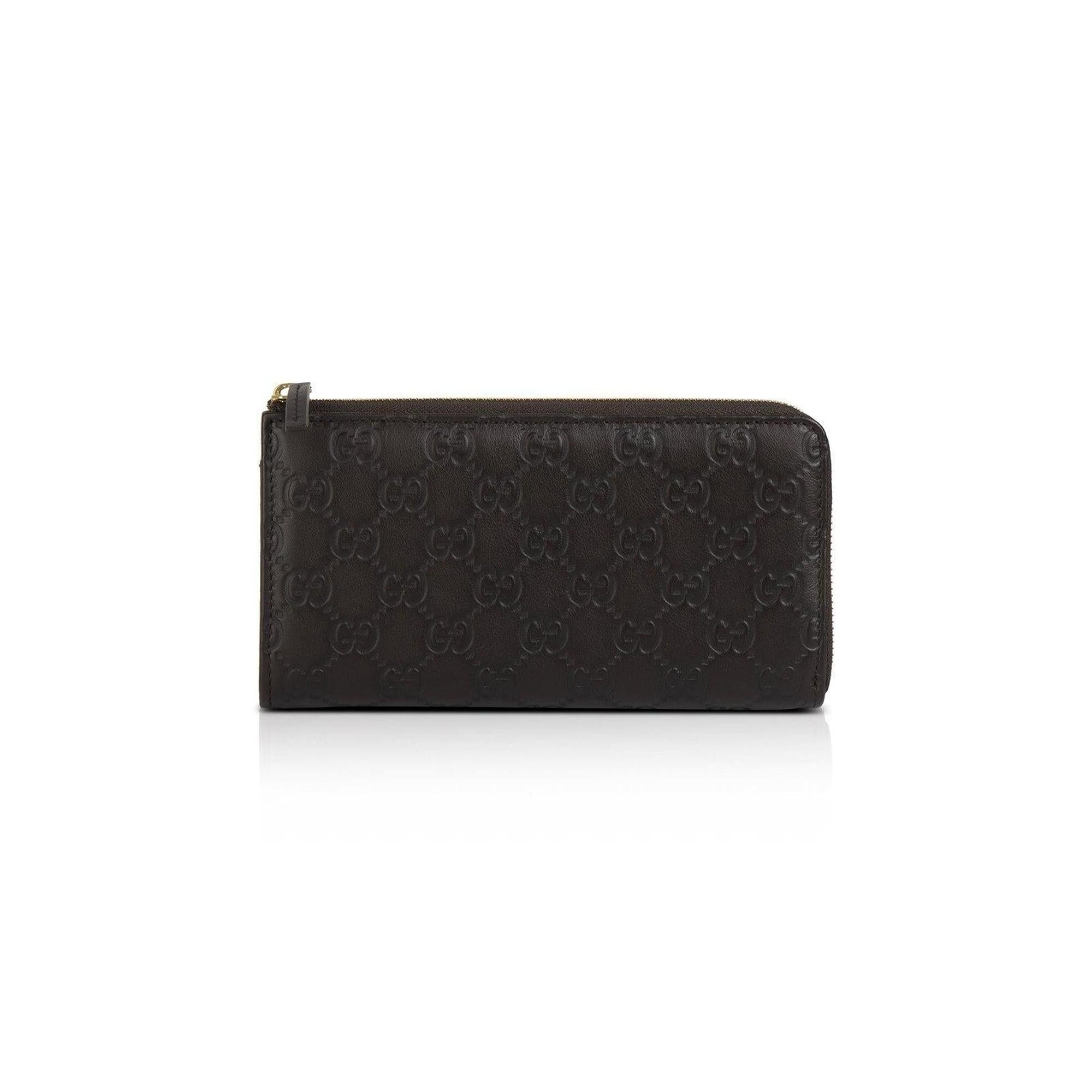 Gucci Signature Zip Around Wallet w/ Box