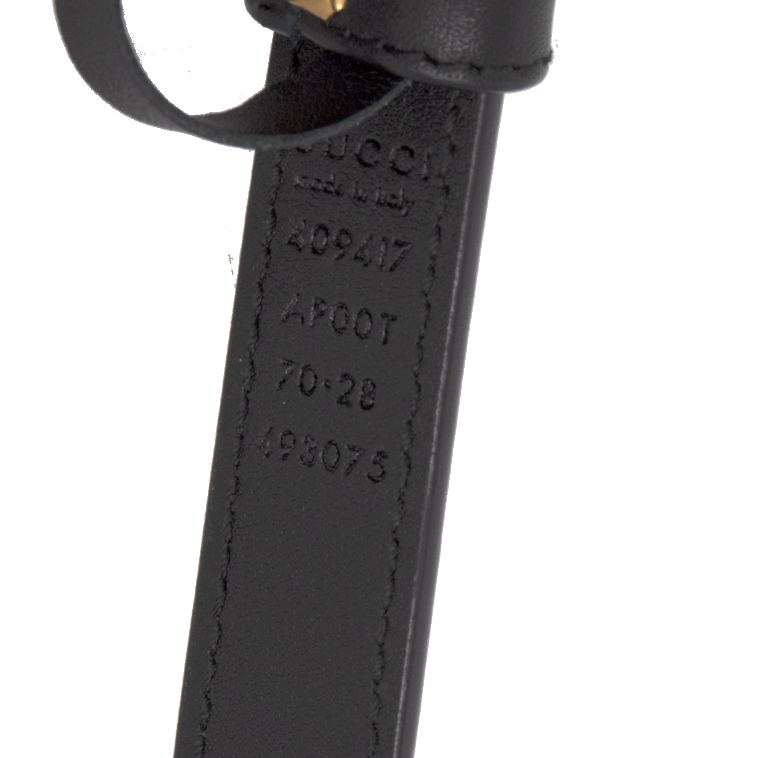 Gucci Skinny Leather Belt with Double G Buckle