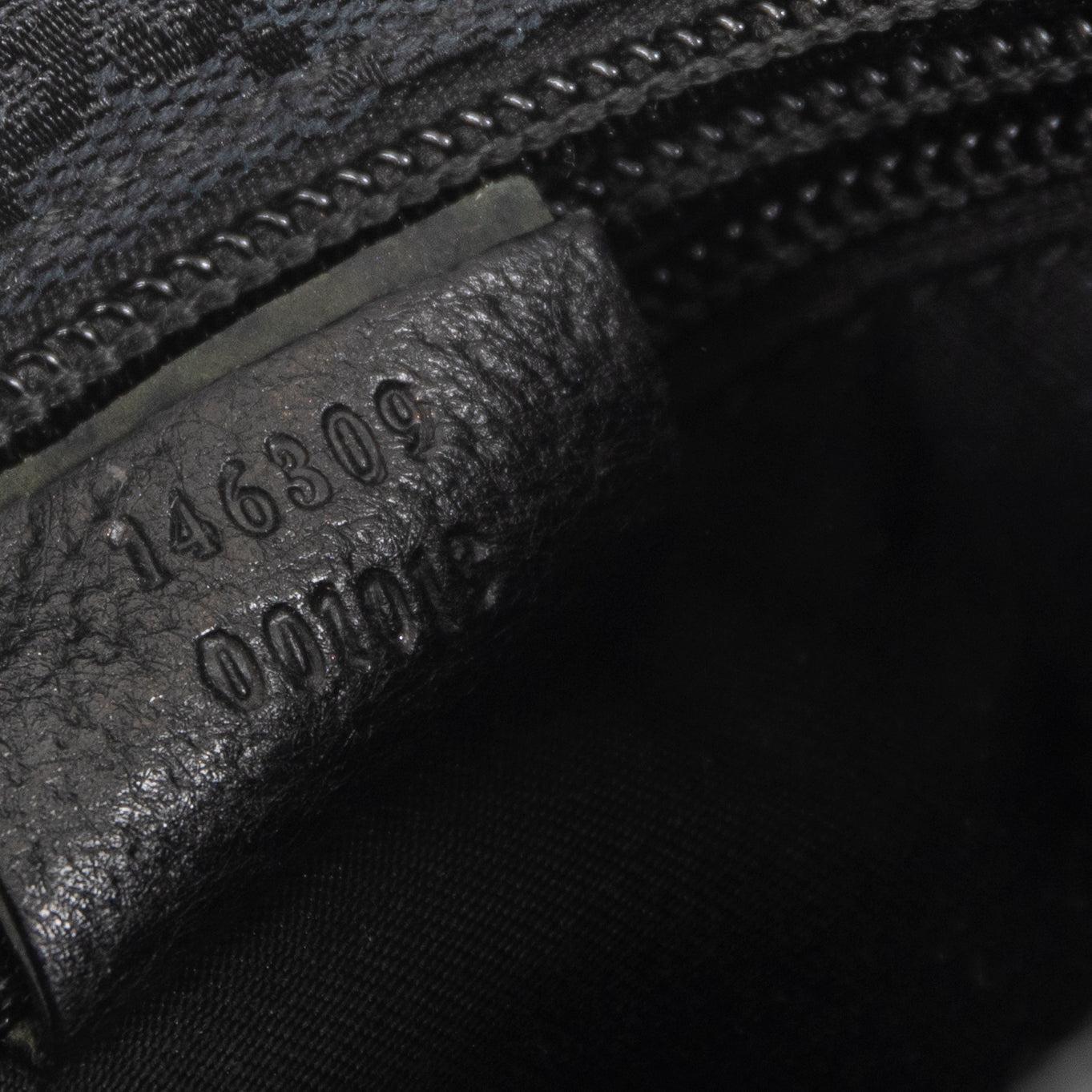 Gucci Small Black GG Canvas Web Crossbody Bag w/ Box