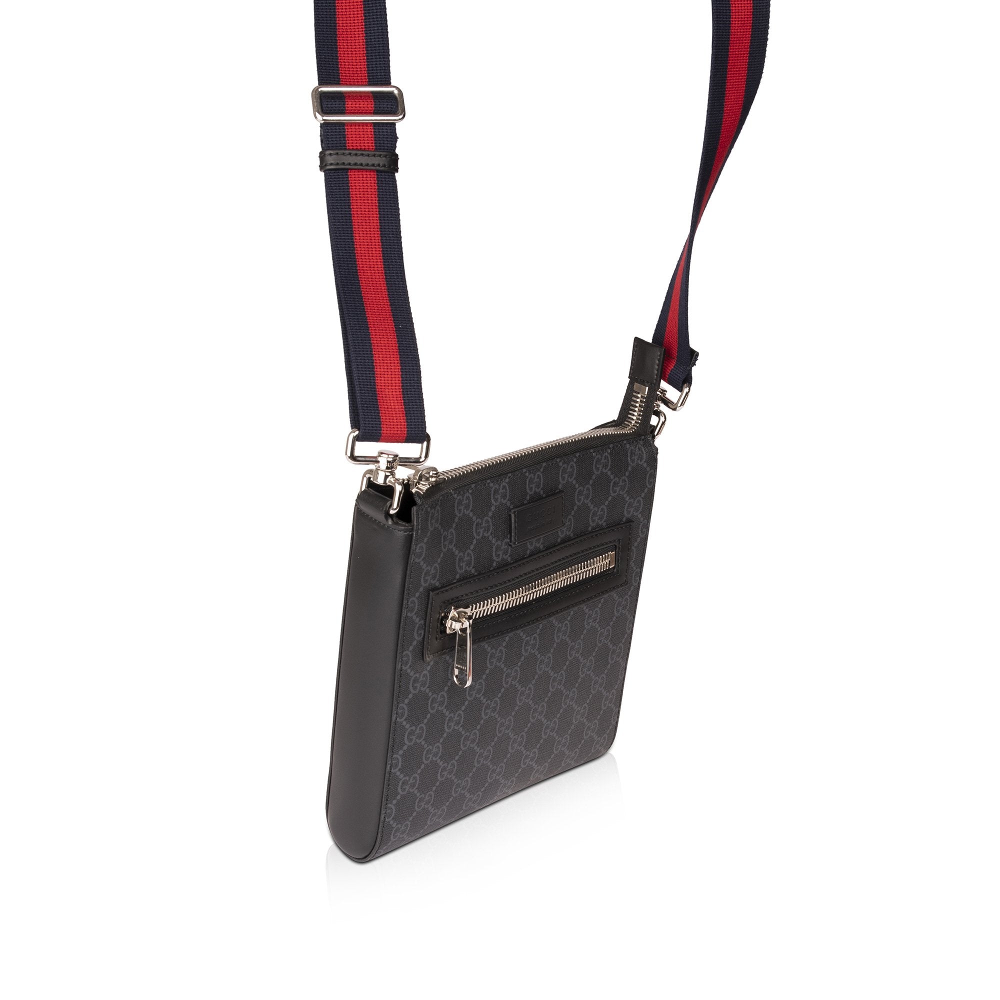 Gucci Small Black GG Supreme Messenger Bag w/ Box