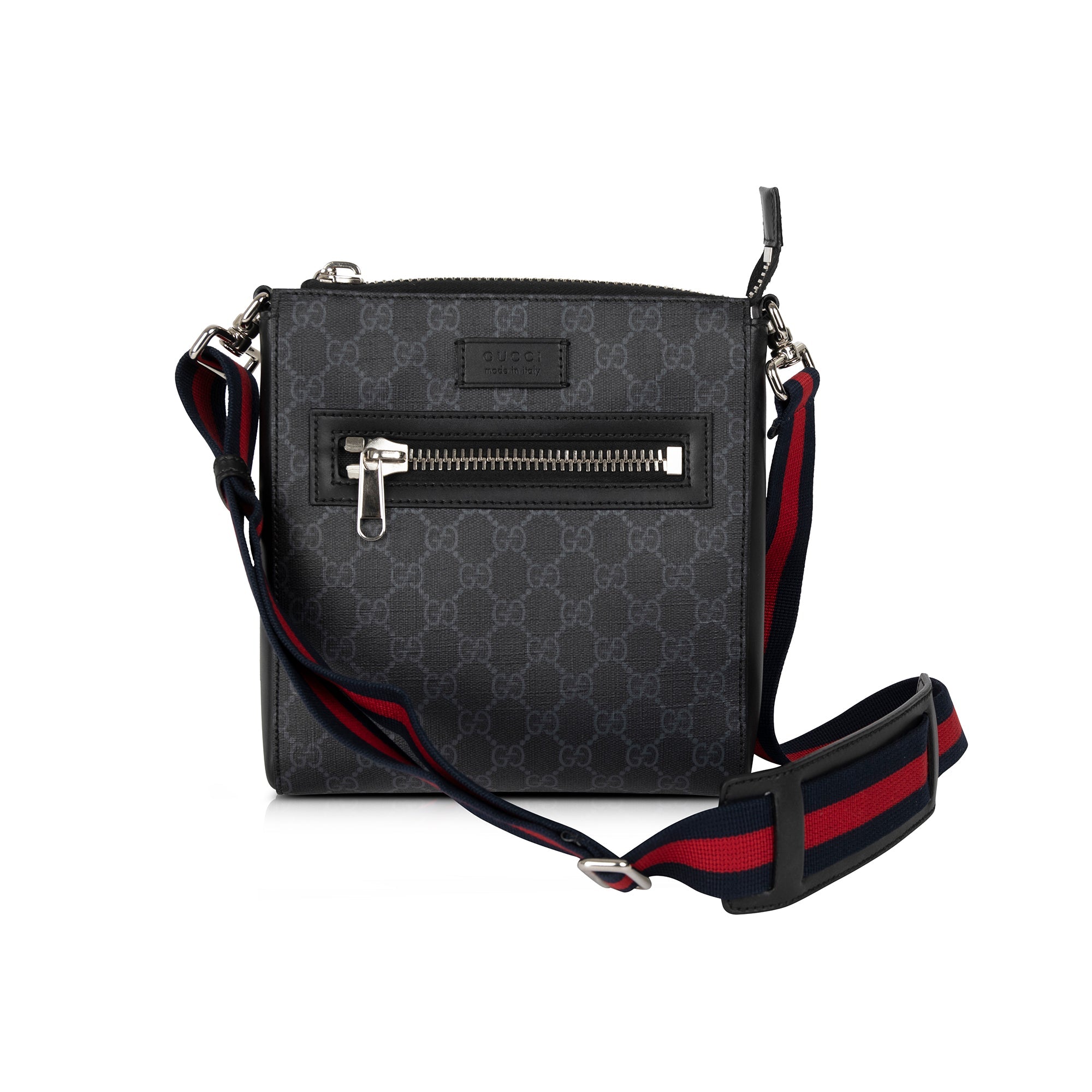 Gucci Small Black GG Supreme Messenger Bag